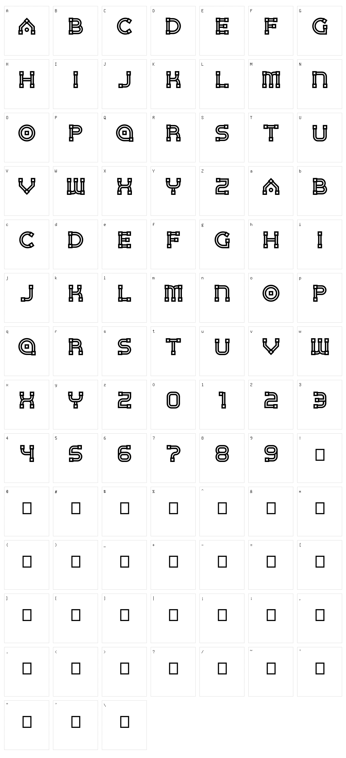 Caos Character Set