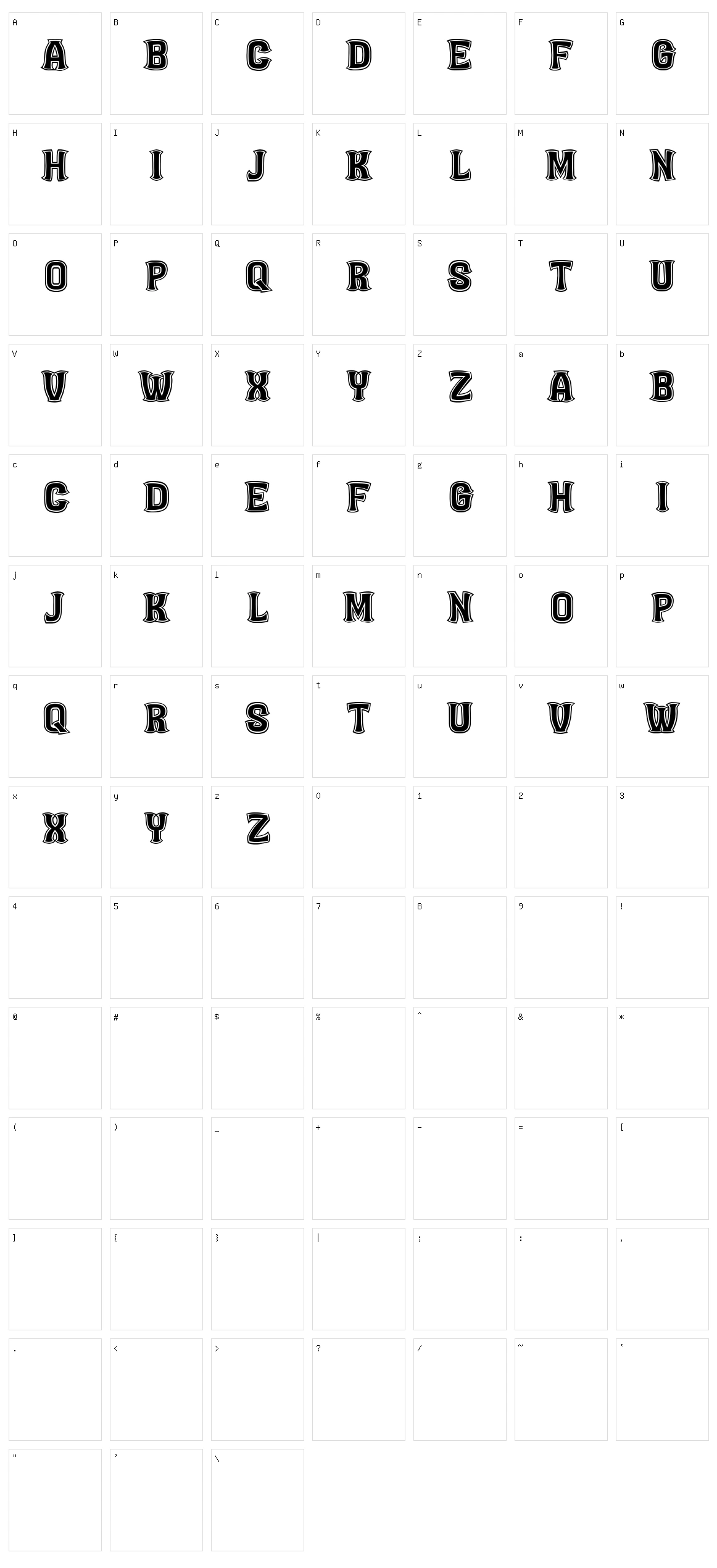 Capo Character Set