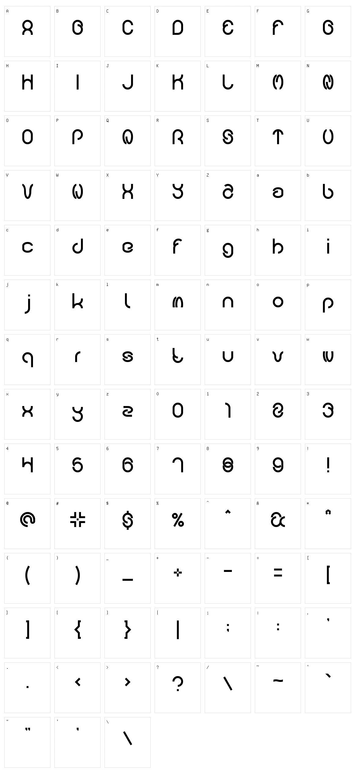 Carlos Character Set