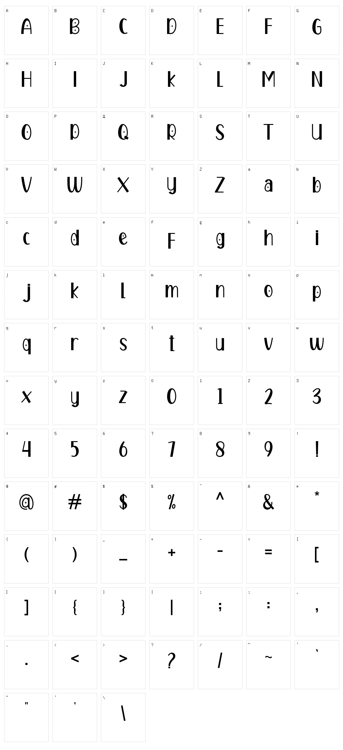 Carlotte Character Set