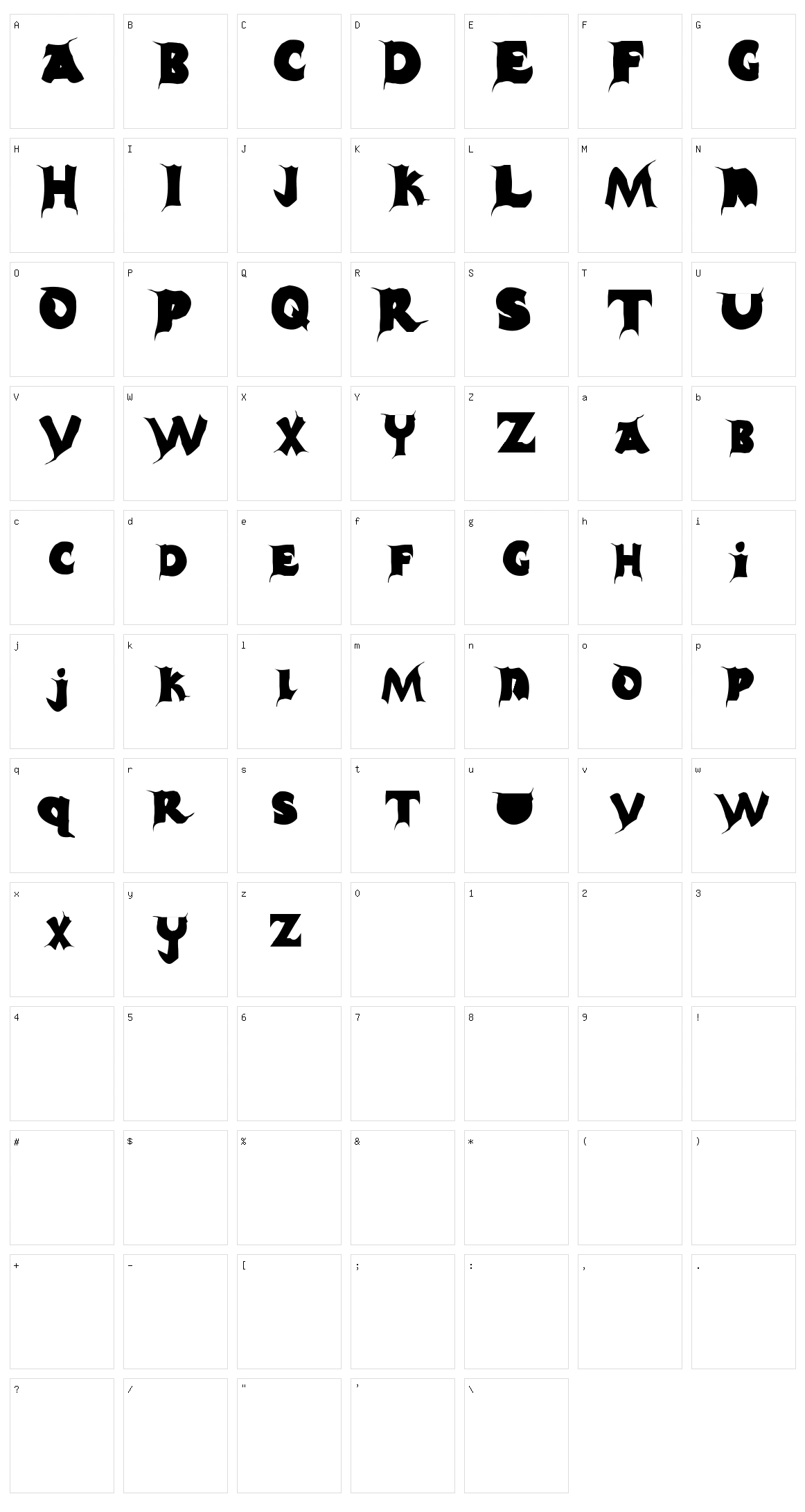 Casper Character Set