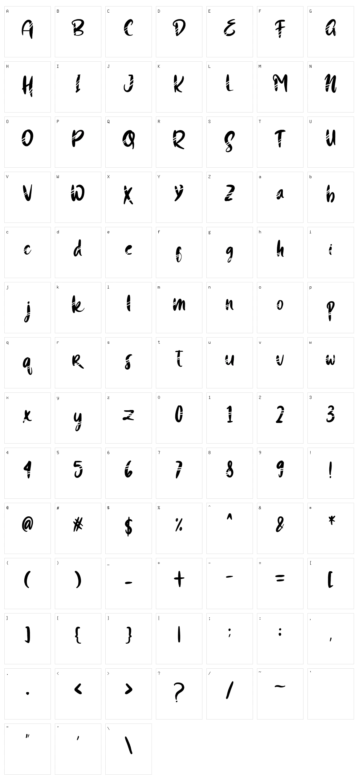 Cat Mark Character Set
