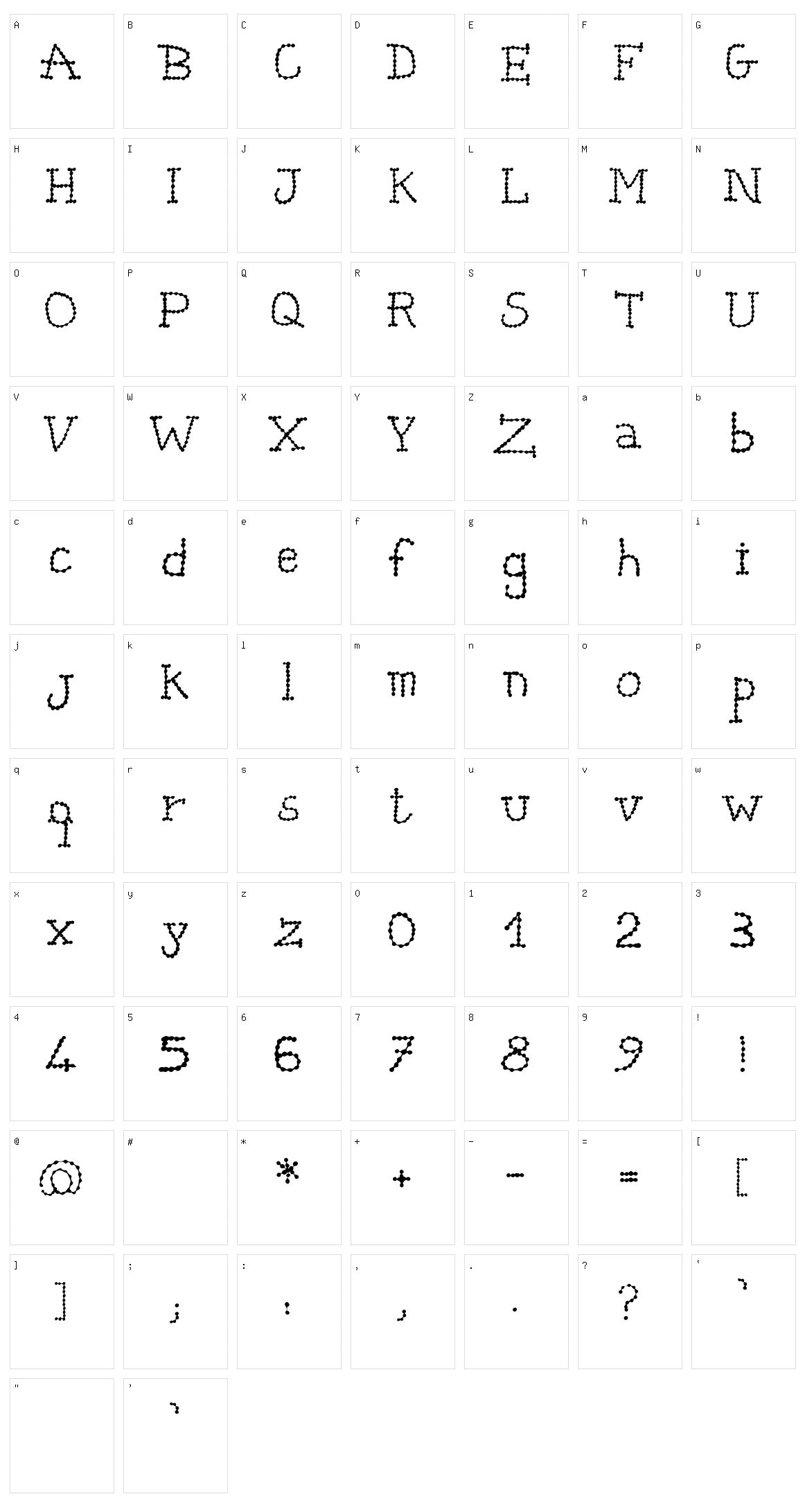 Catena Character Set