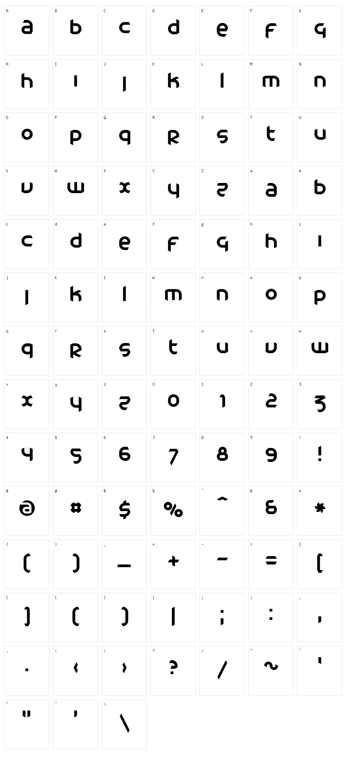 Catharsis Cargo Character Set