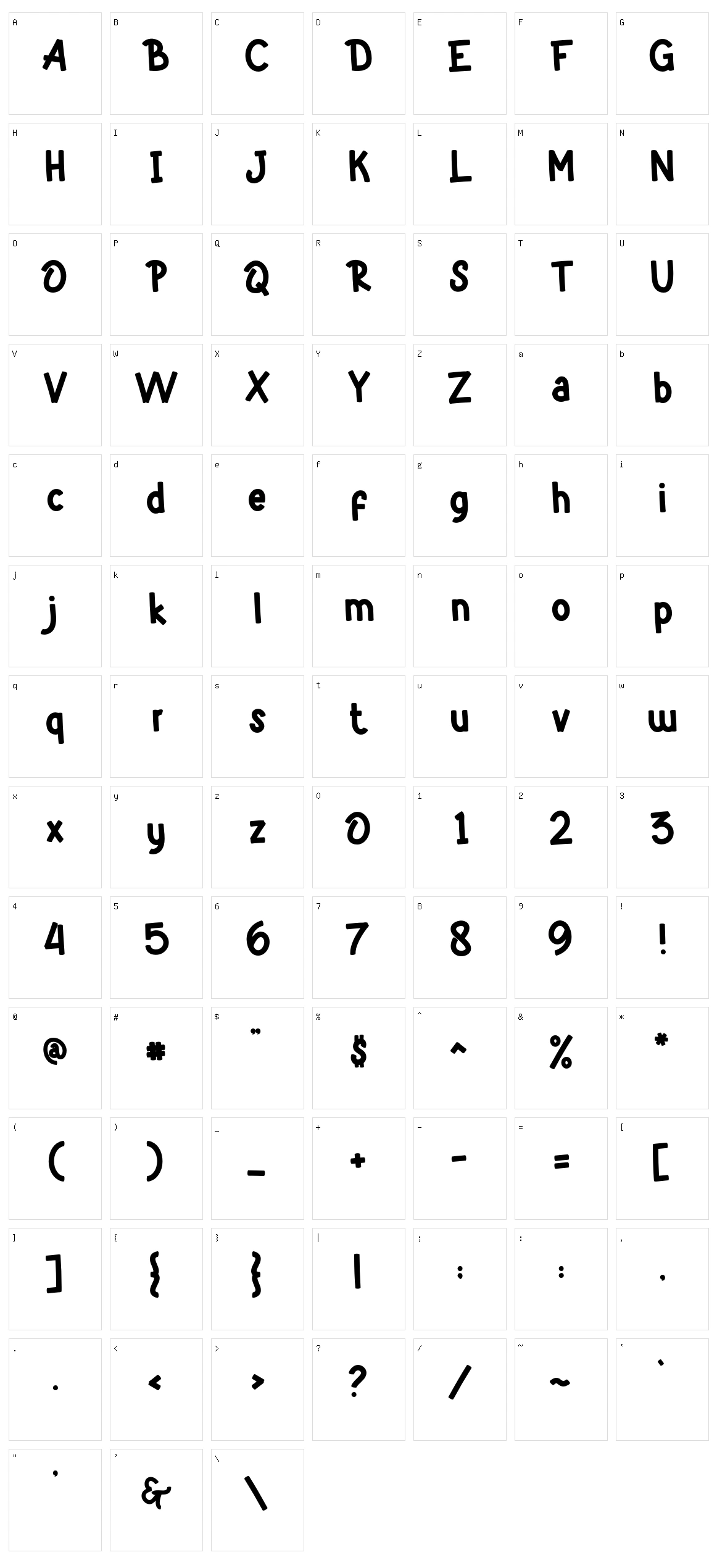 Celestiall Character Set