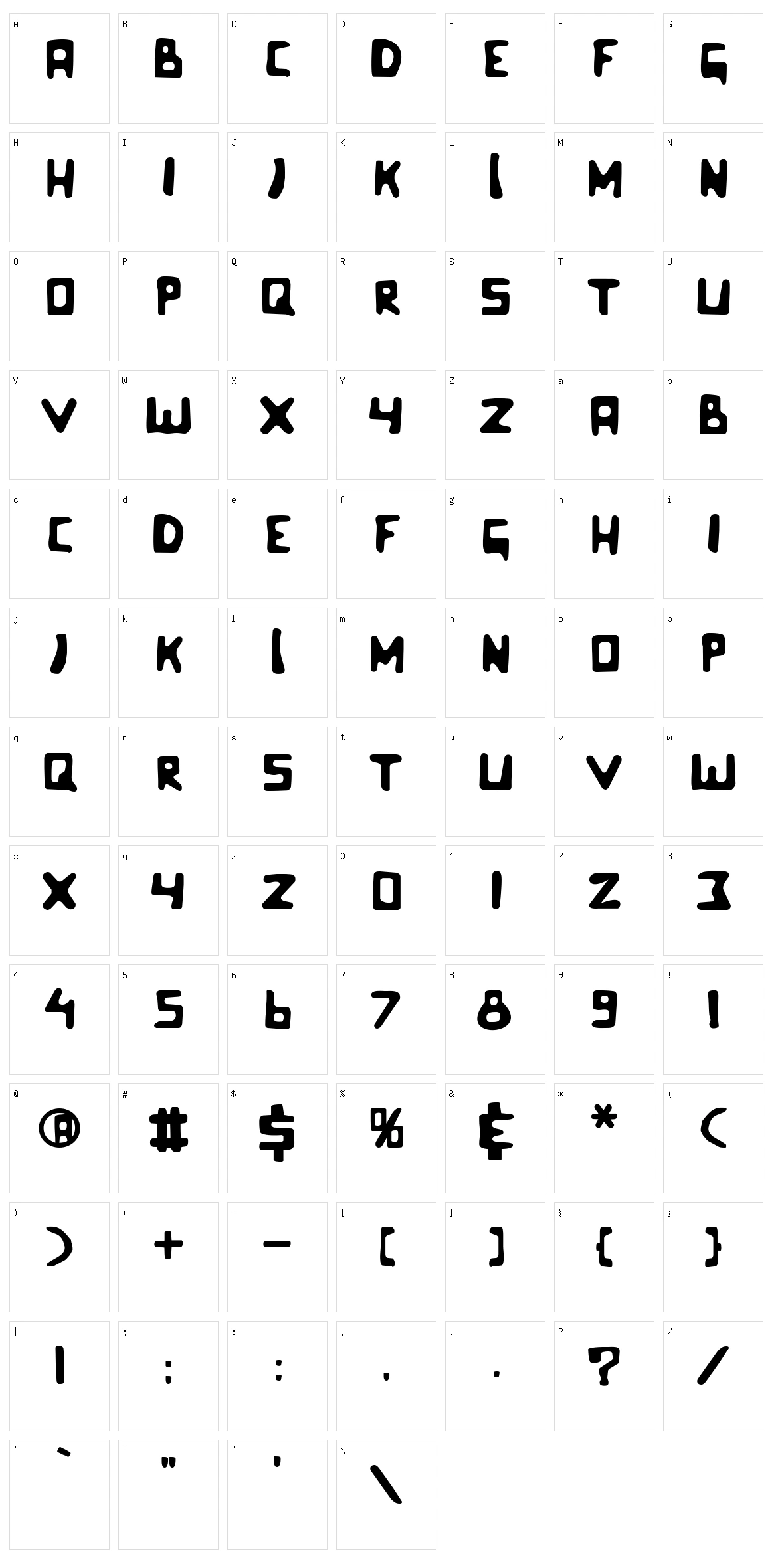 Celluloid Bliss Character Set