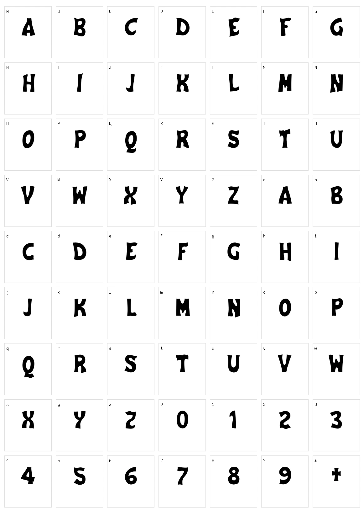Cementeria Character Set