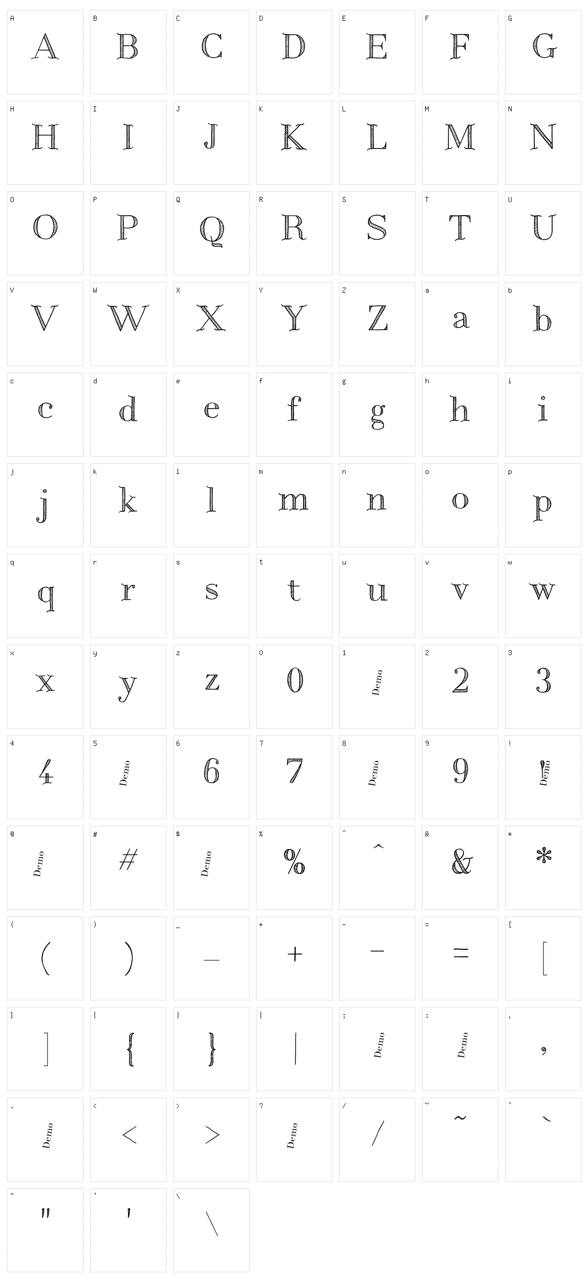 Centaurea Character Set