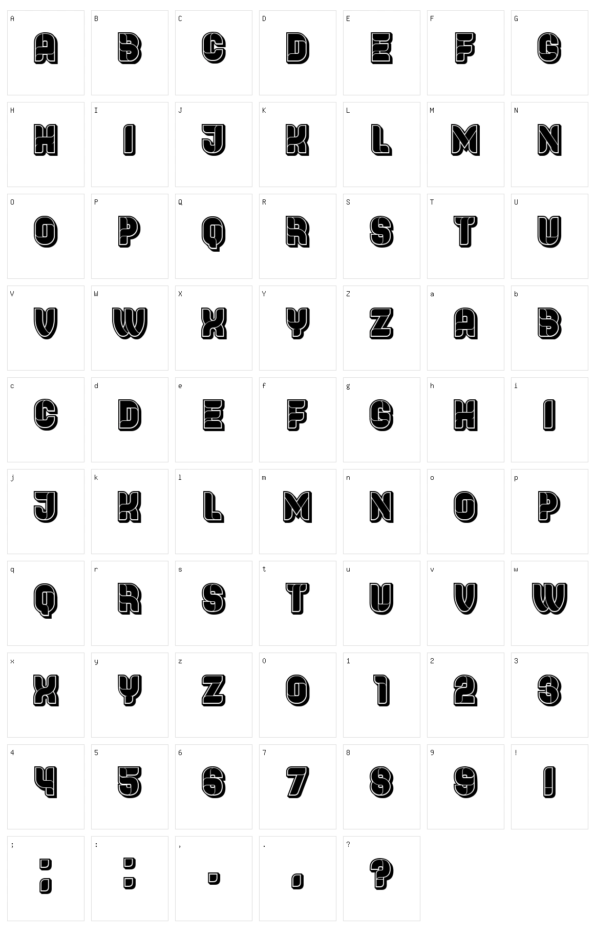 Center Character Set