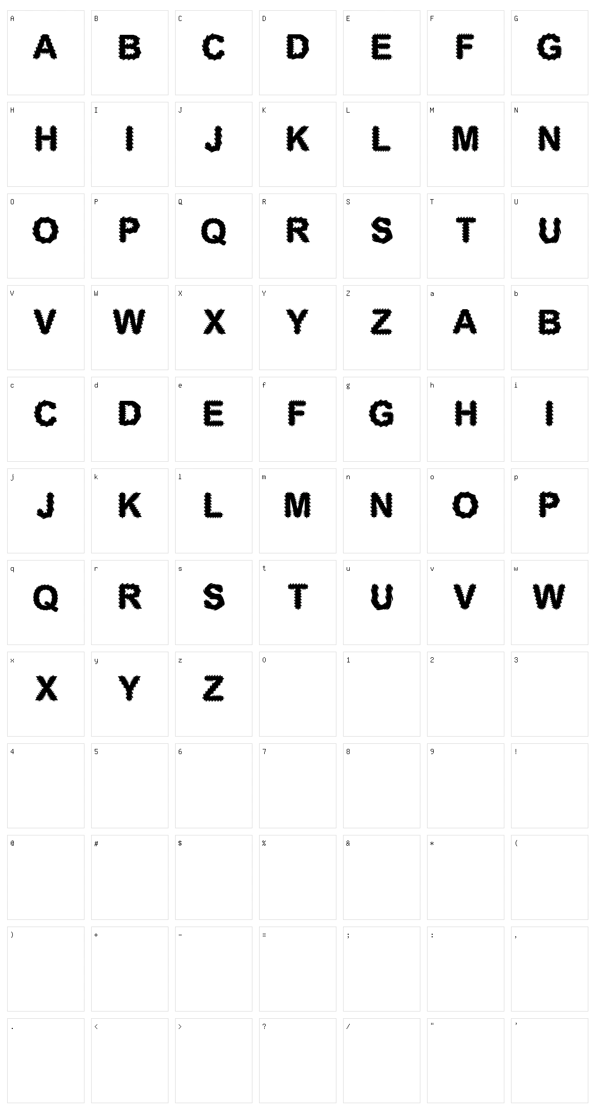 CF Electronic Board Character Set