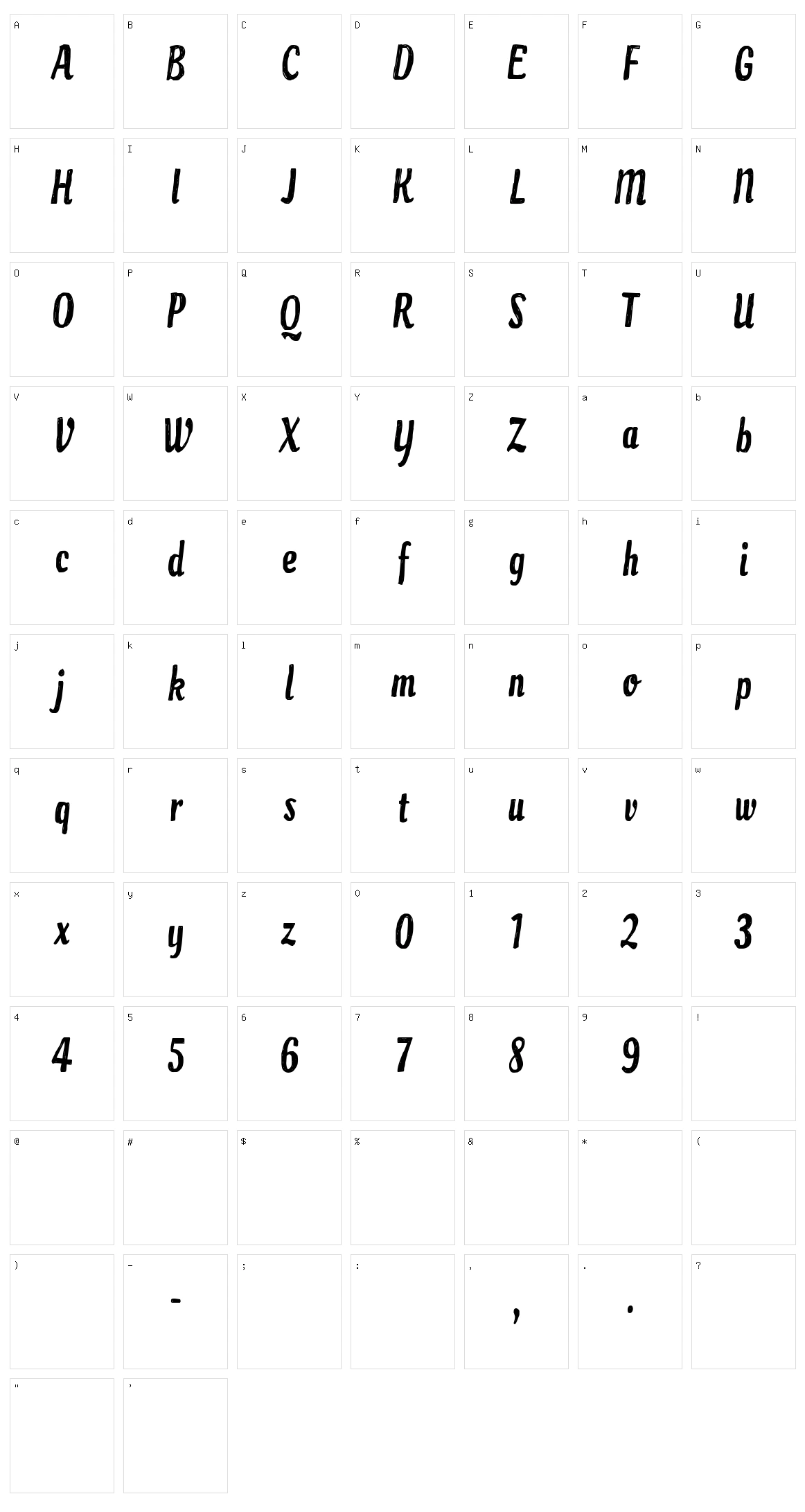 CF Paradise City Character Set