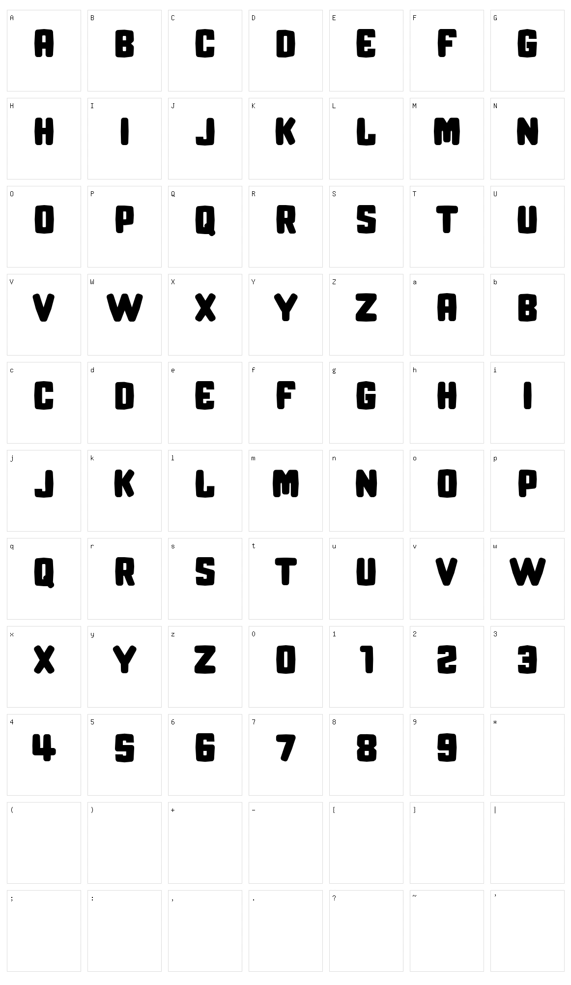 CF Revenge Character Set