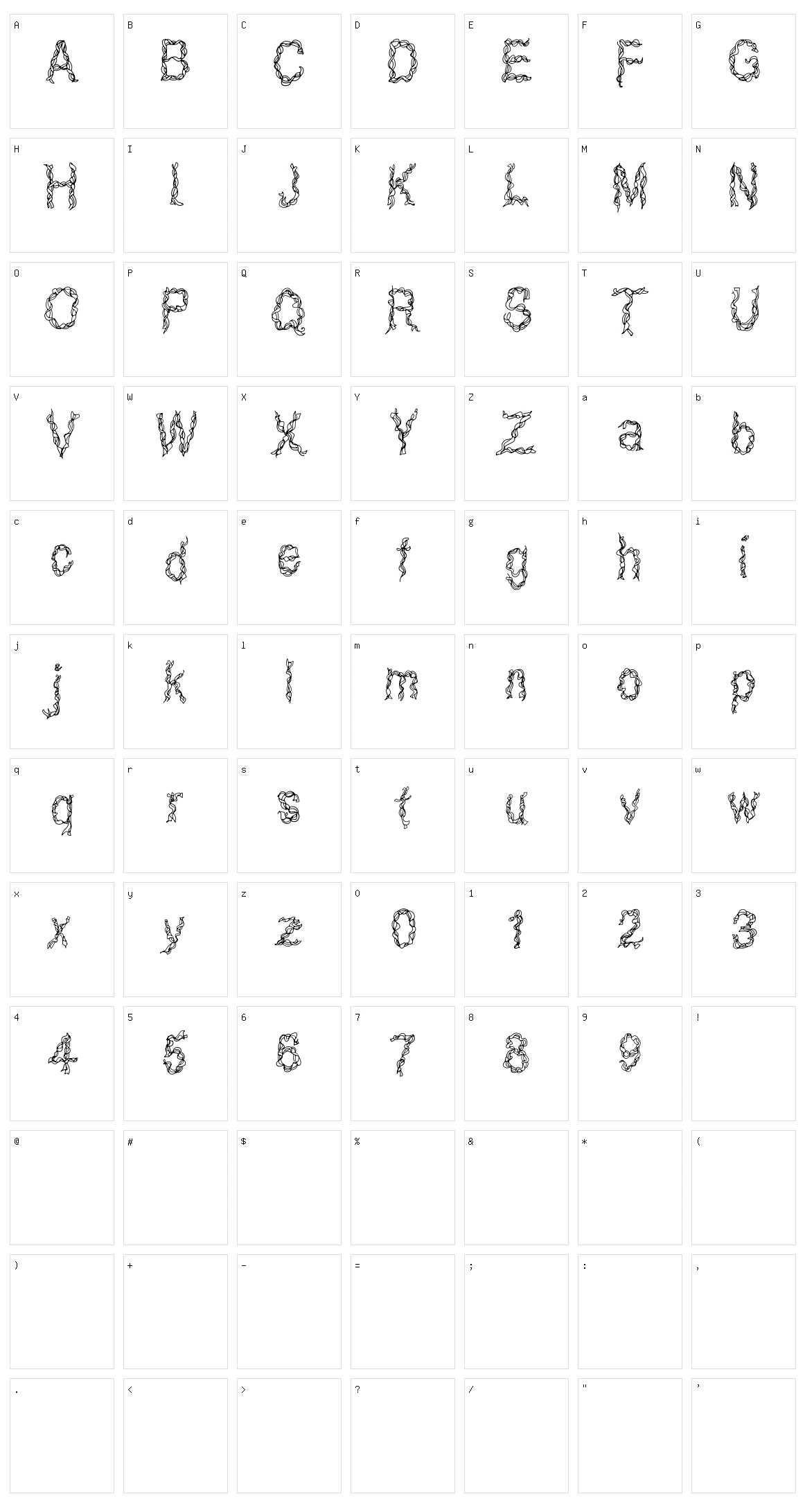 CF Ribbon Character Set