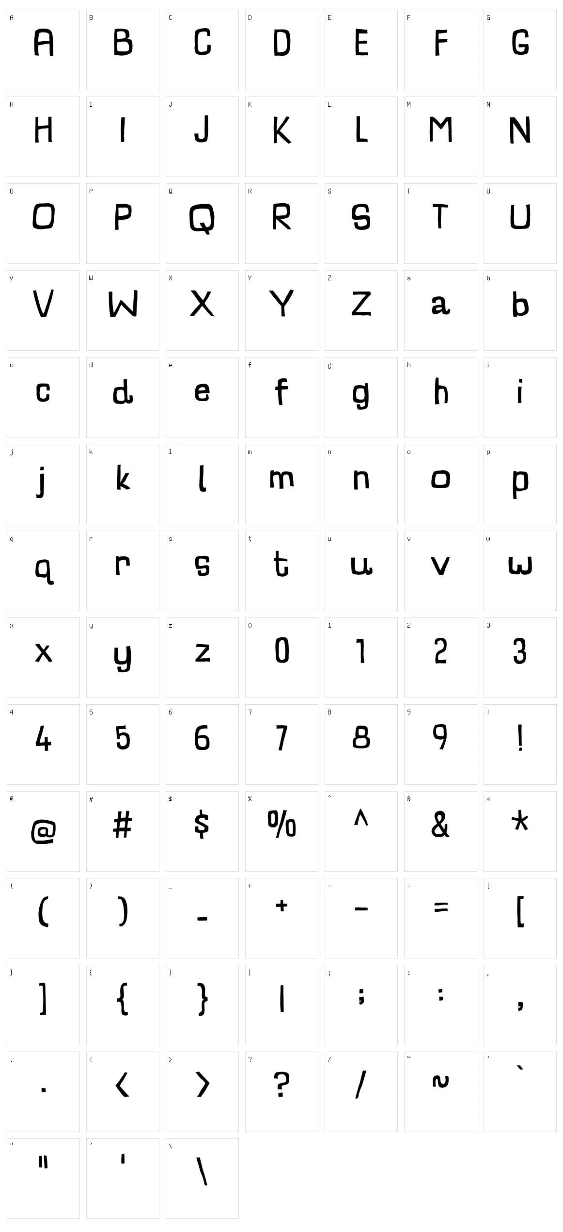 Charlatan Character Set