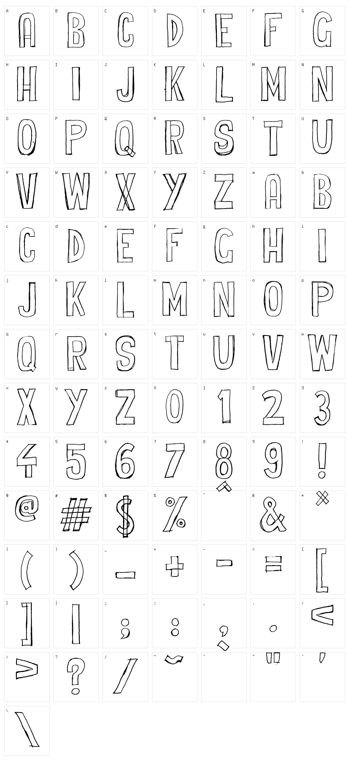 Cheap Potatoes Character Set