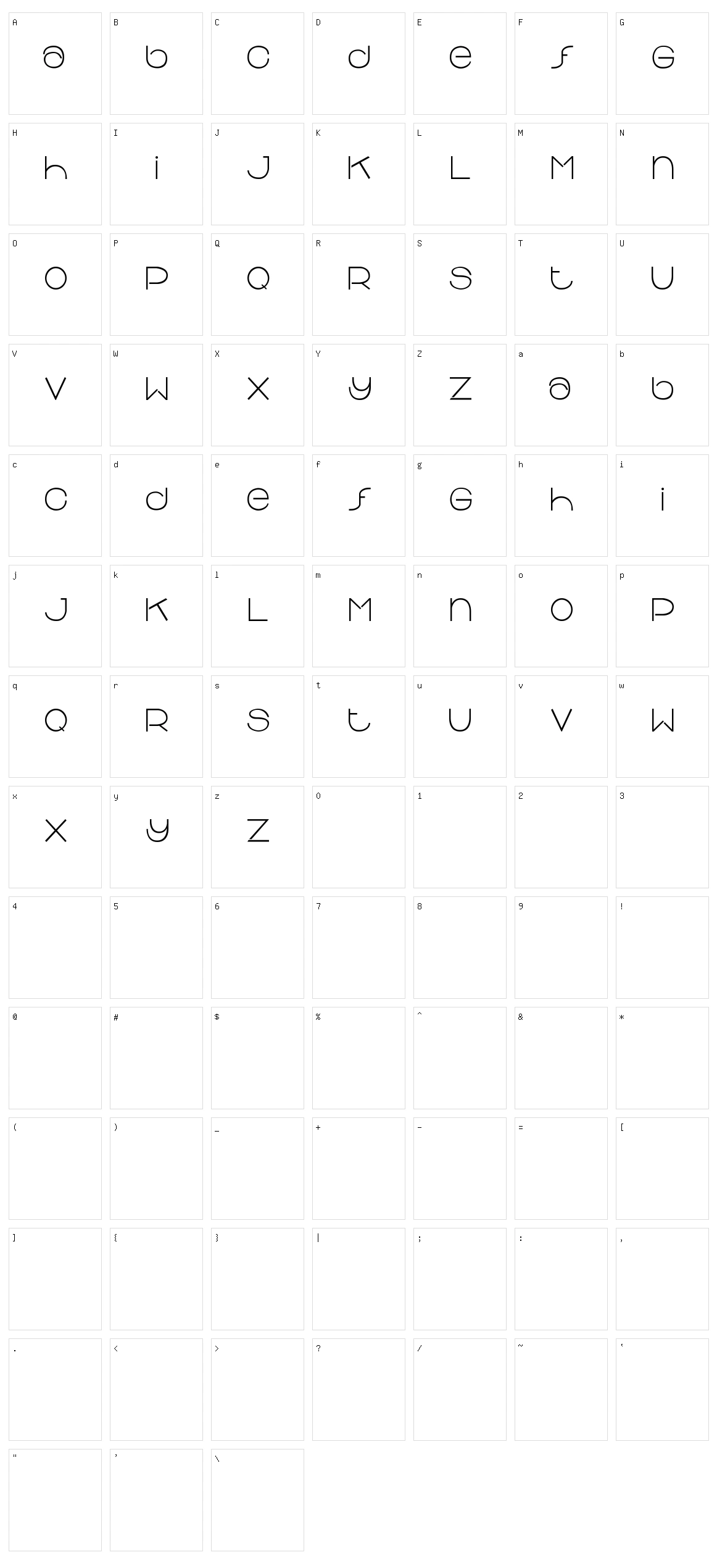 Chipchap Character Set