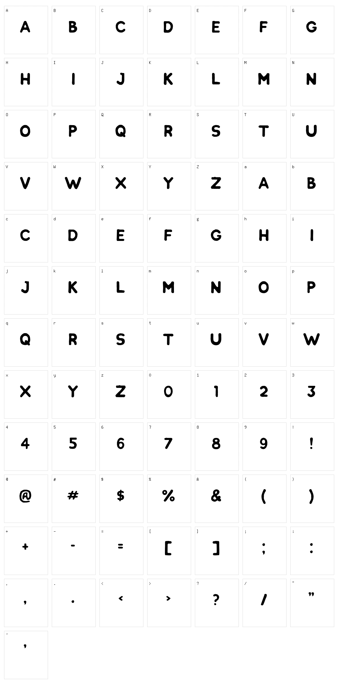 Chlakh Character Set