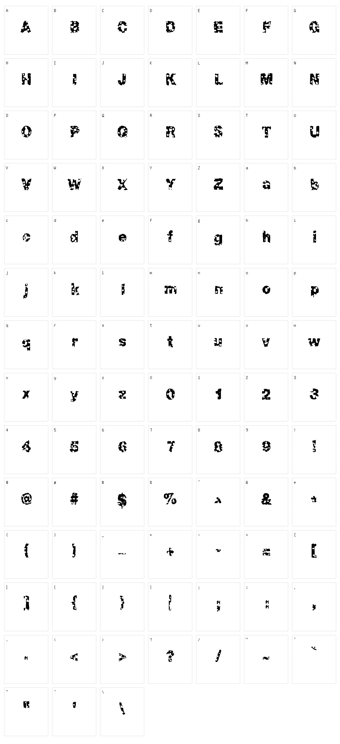 Chonky Character Set