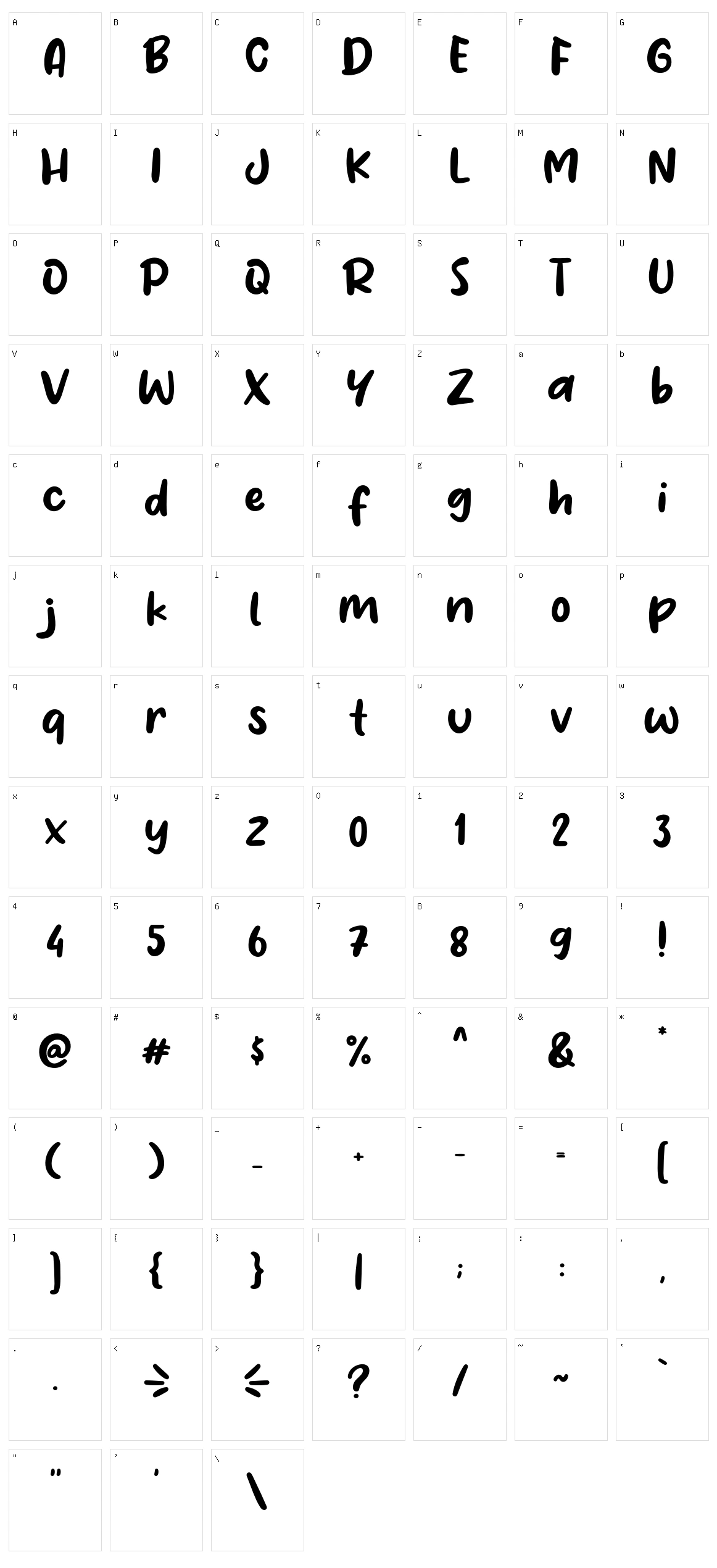 Males Character Set