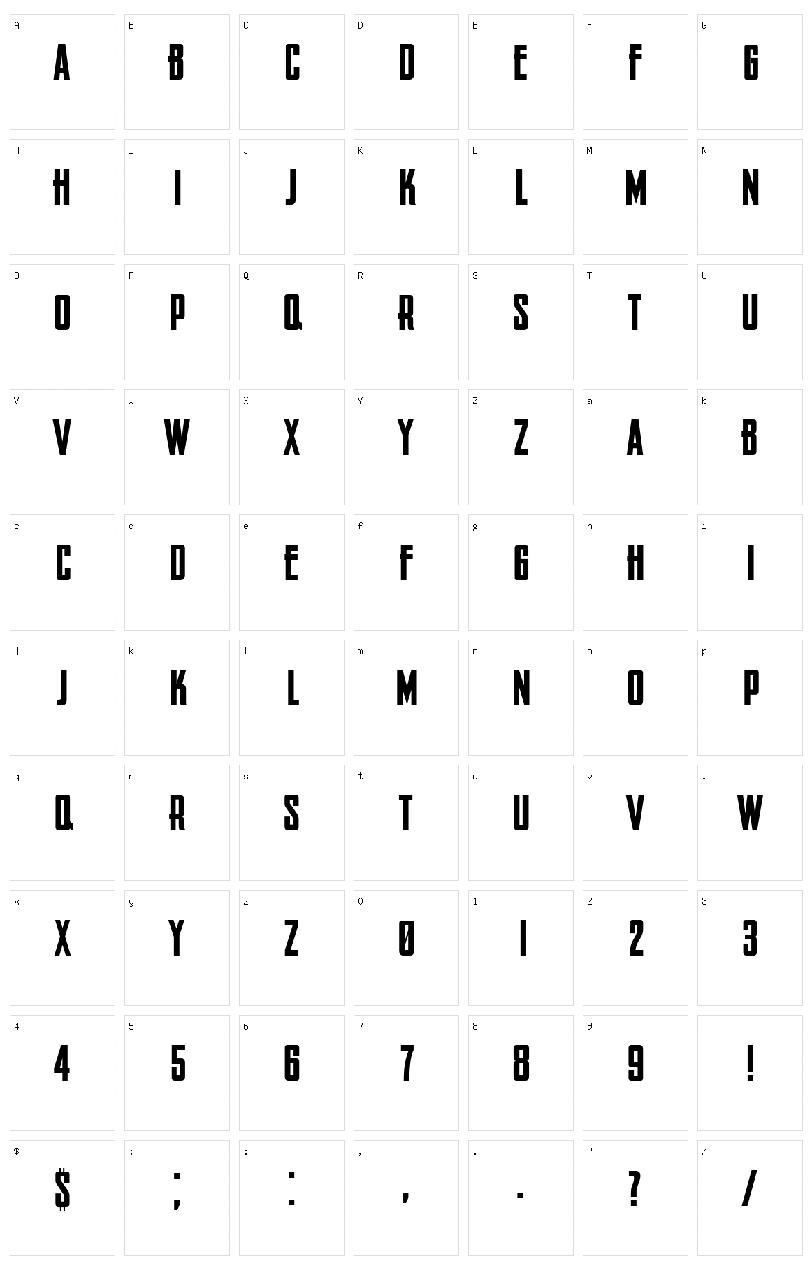 Chronica Character Set