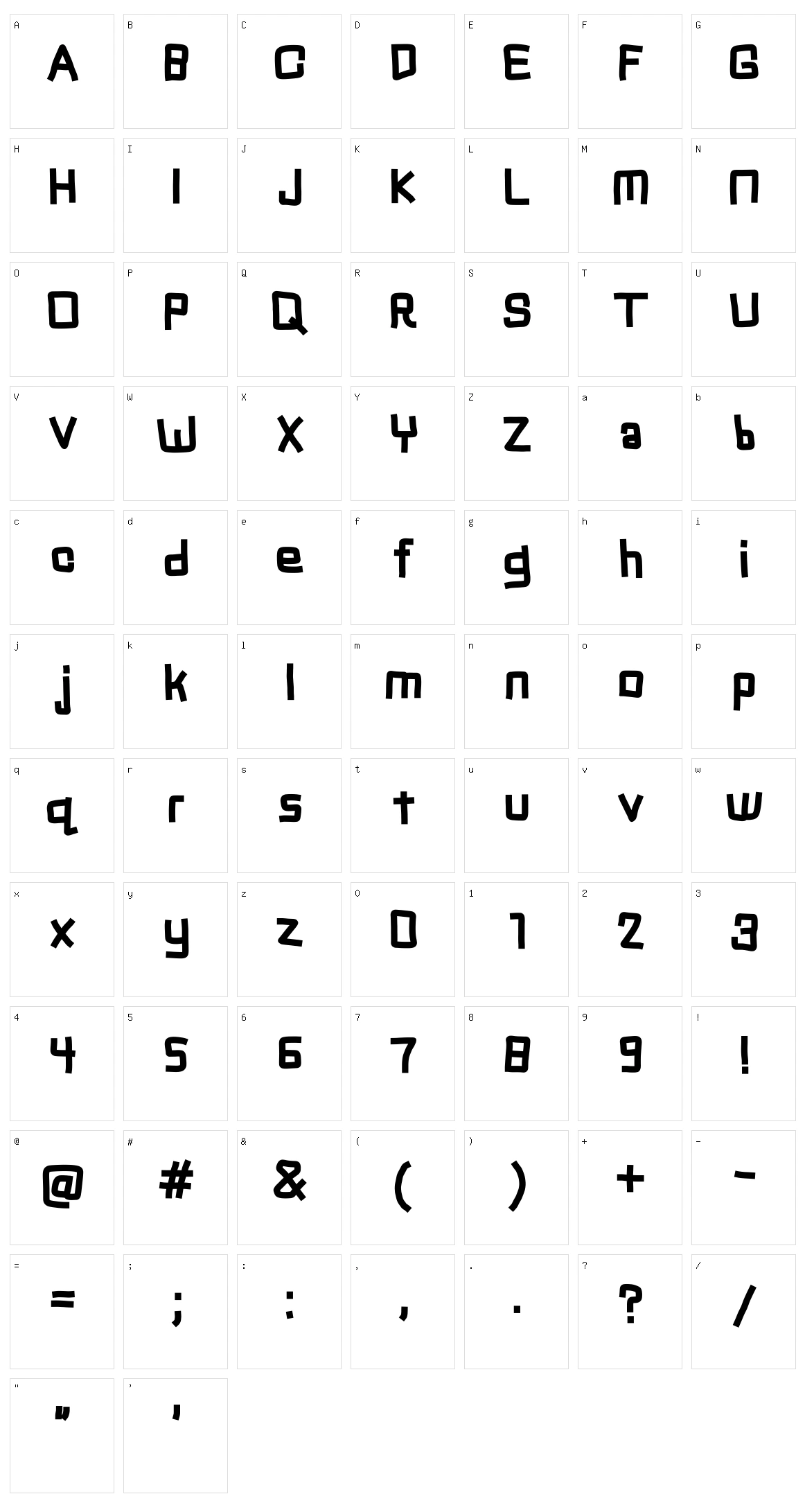 Chuck Character Set