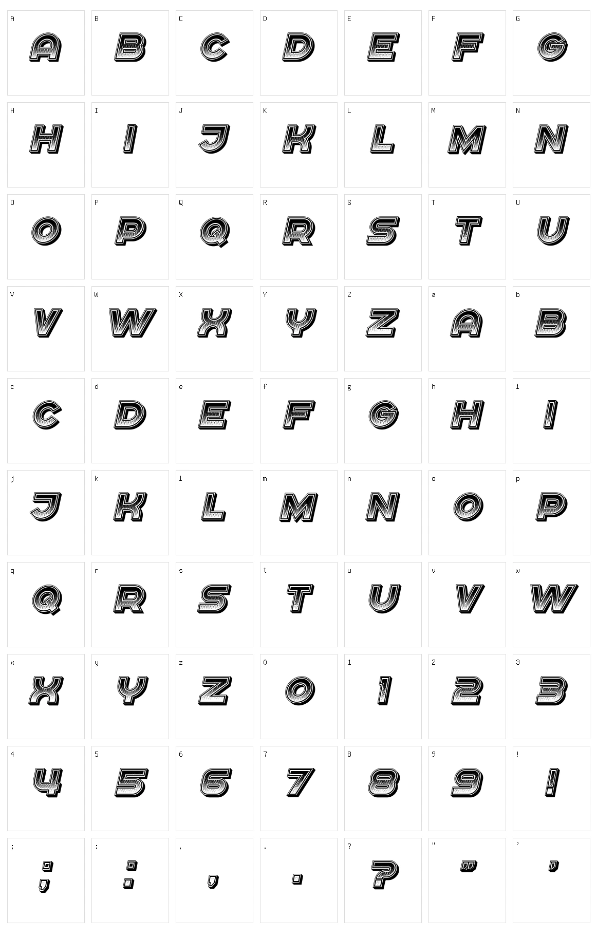 Cimice Character Set