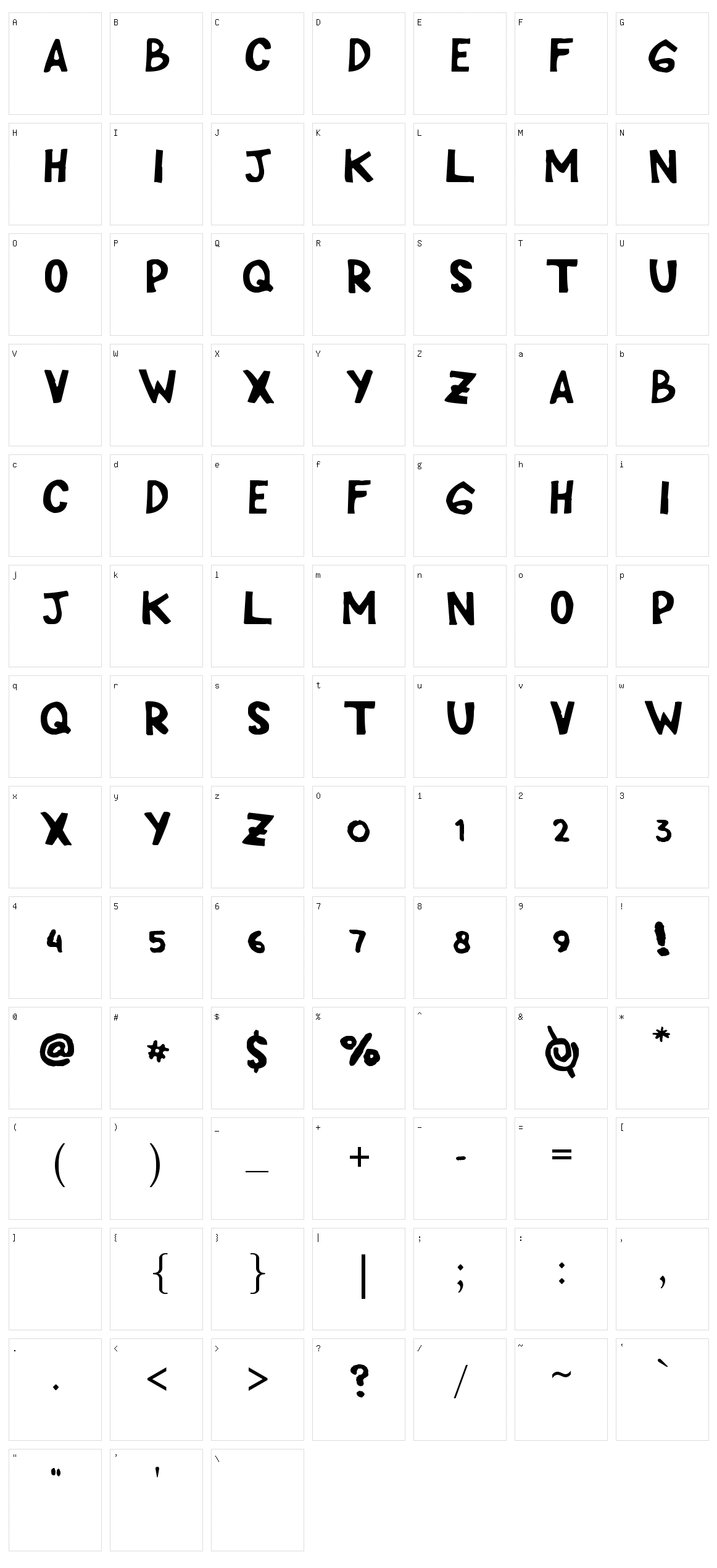 Cipp Hand Character Set