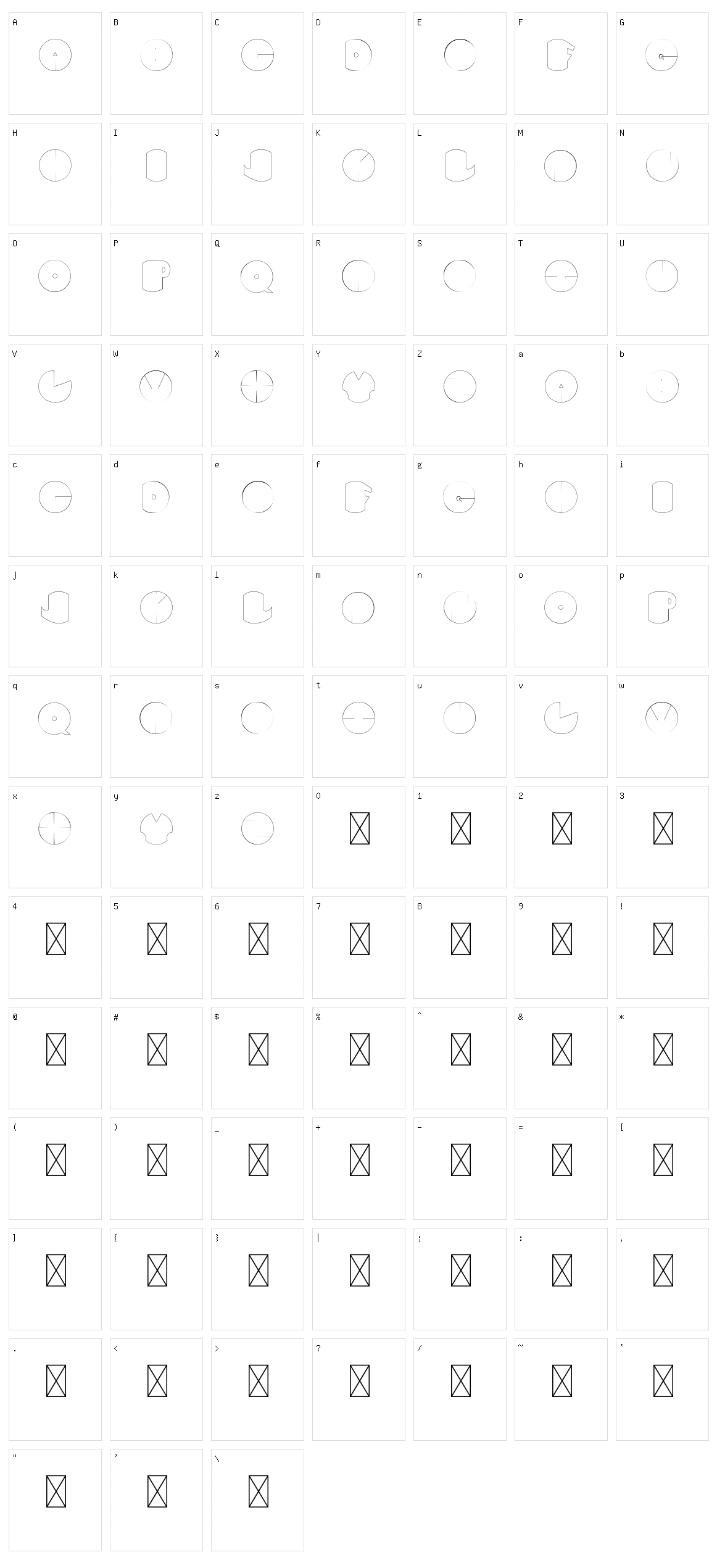 Circle Face Character Set