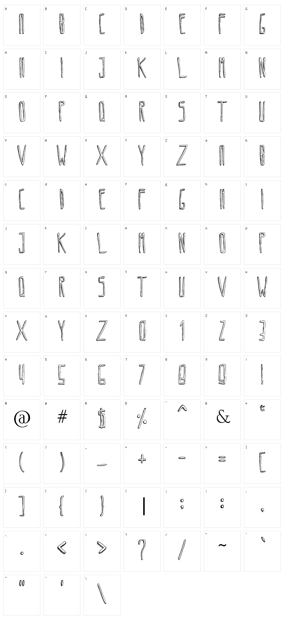 Circoex Character Set