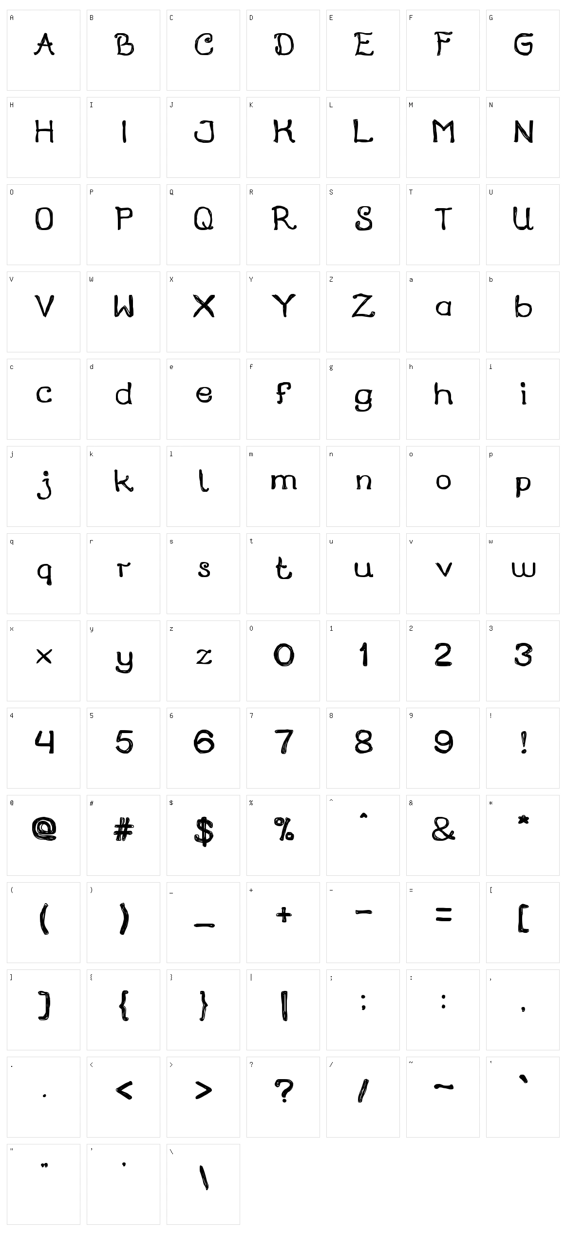 City of Rain Character Set