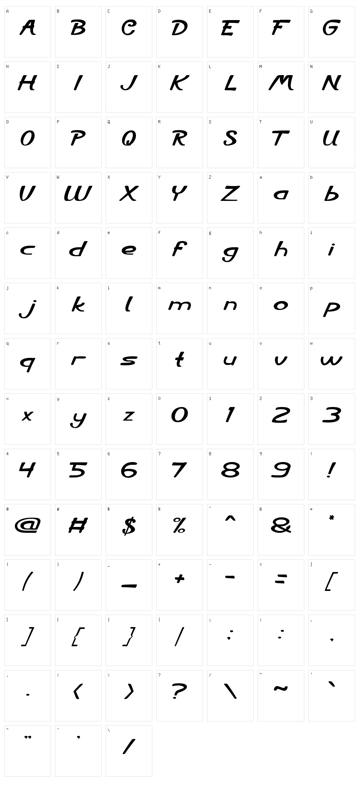 City Shine Character Set