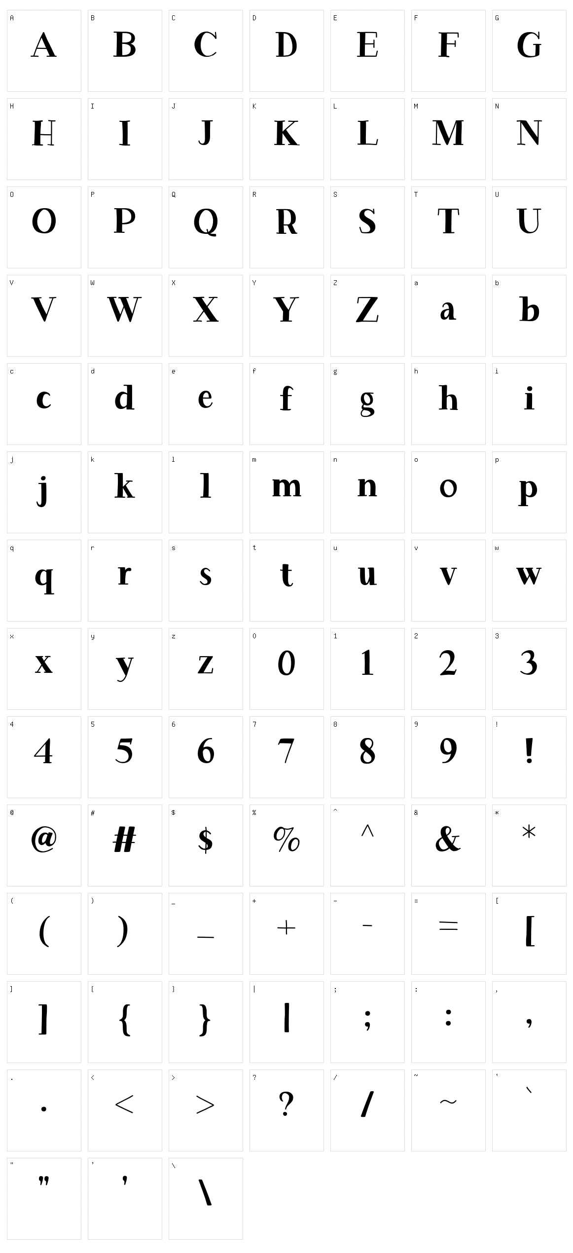 Citylines Character Set