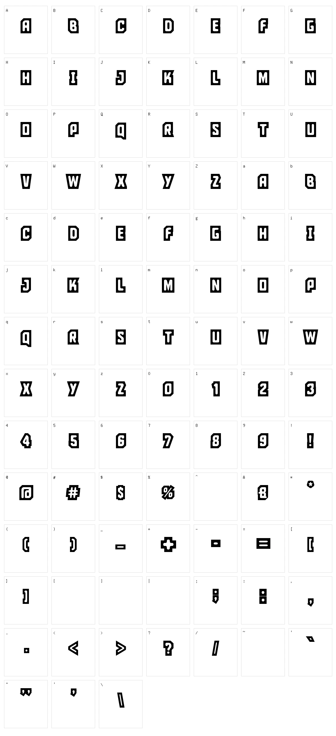 Ciudad Capital Character Set