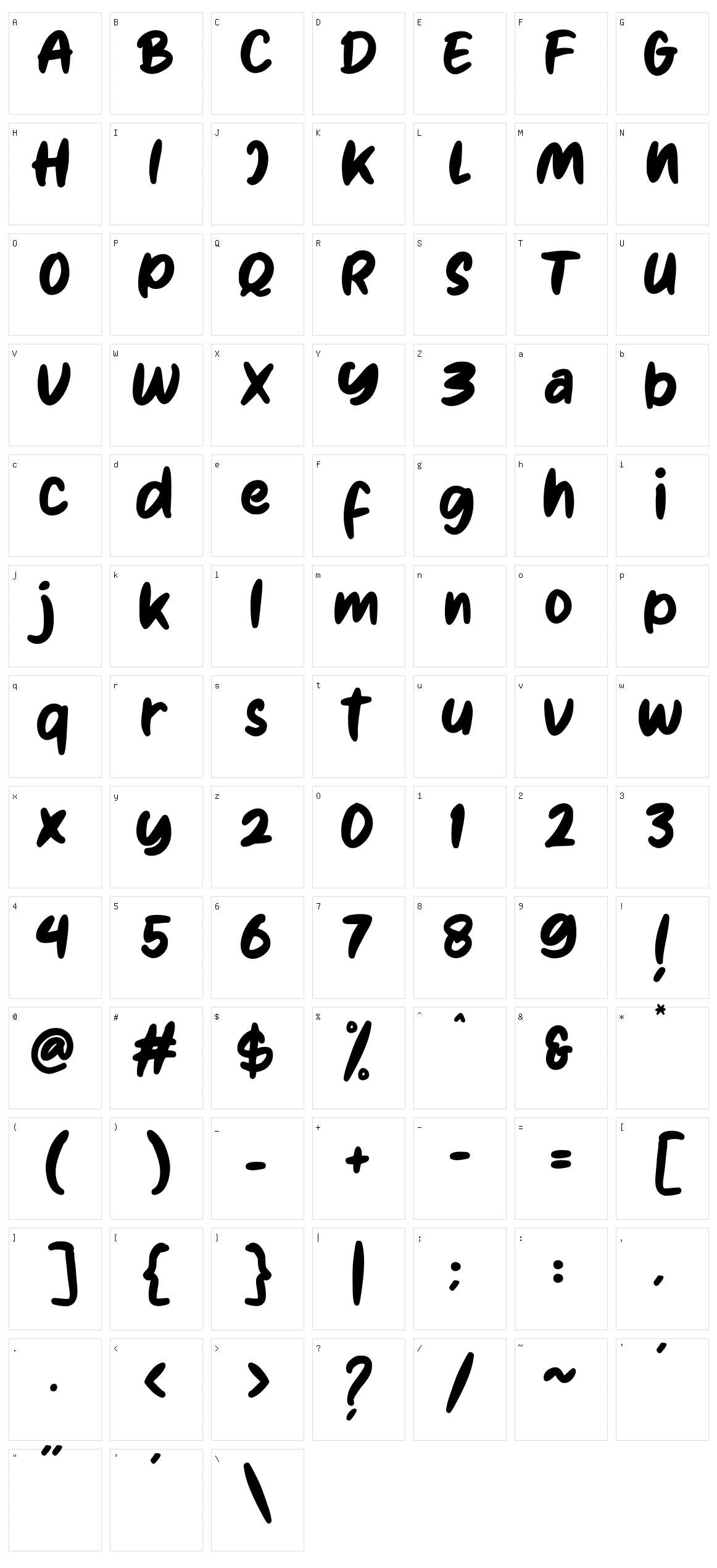 Banana Character Set