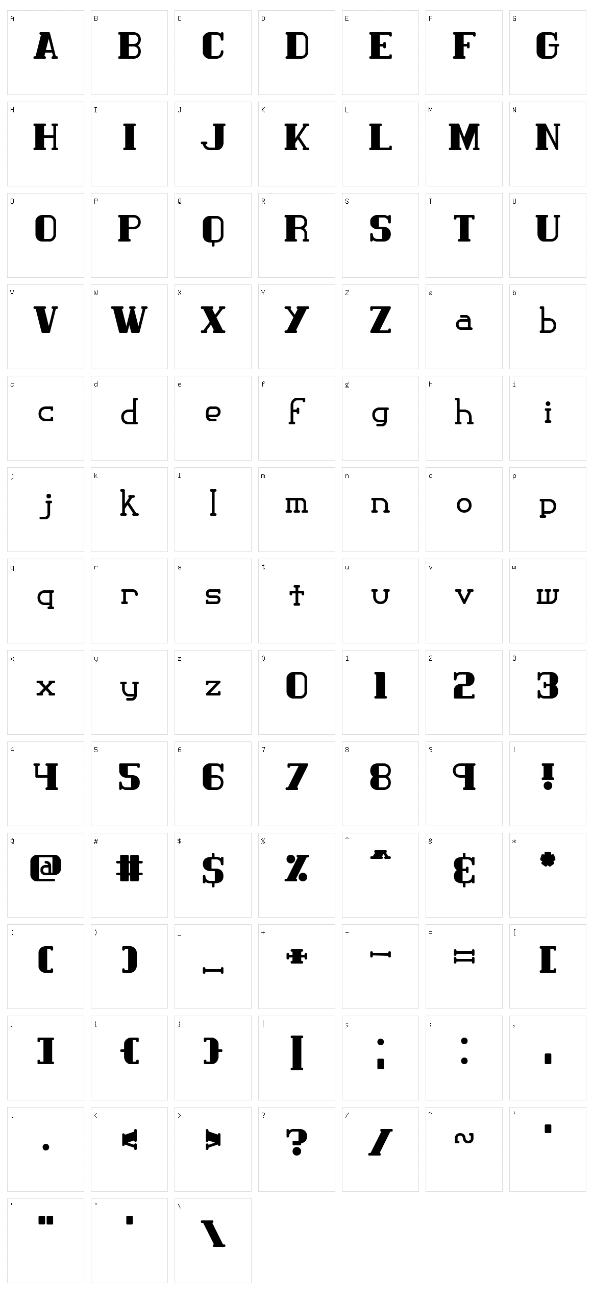 Classic Trash BRK Character Set