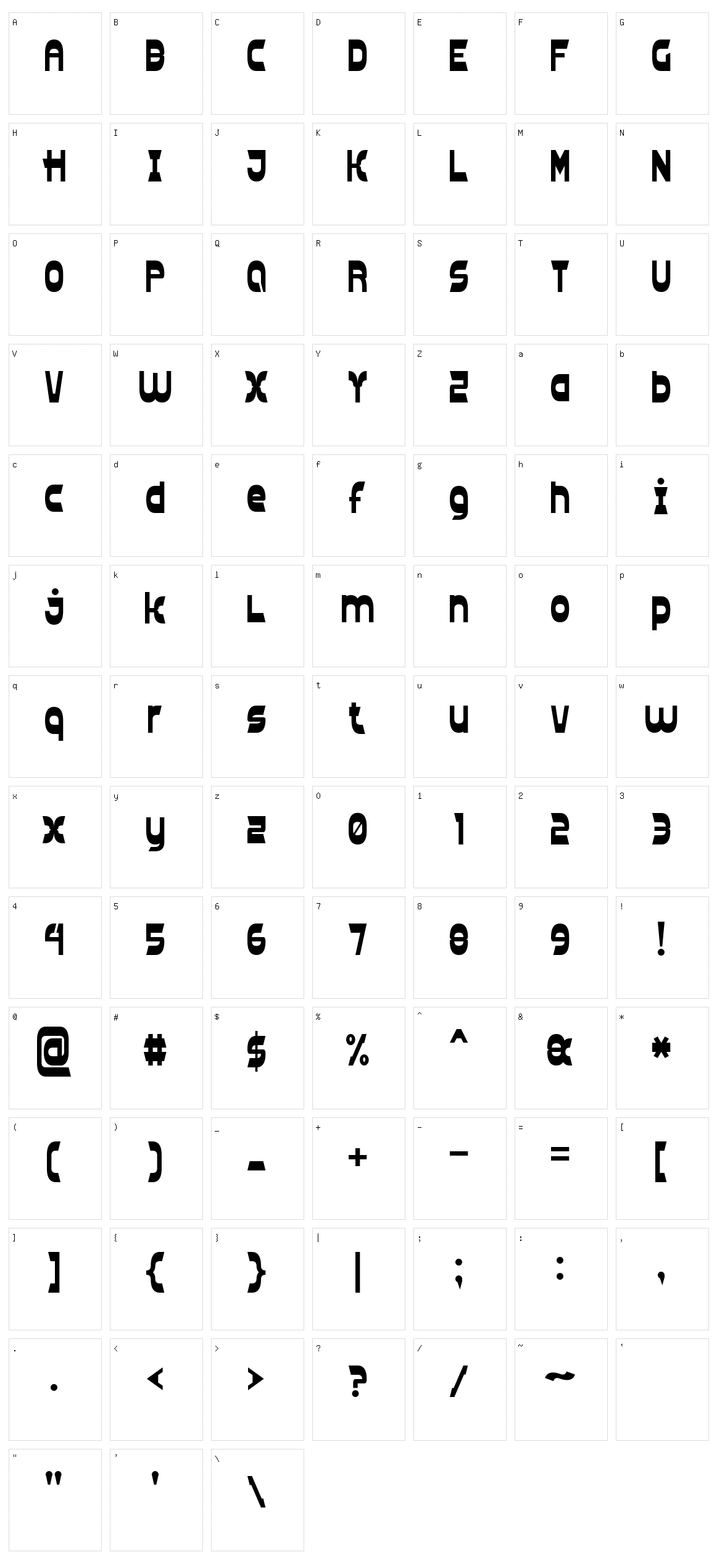 Clear Line 7 Character Set