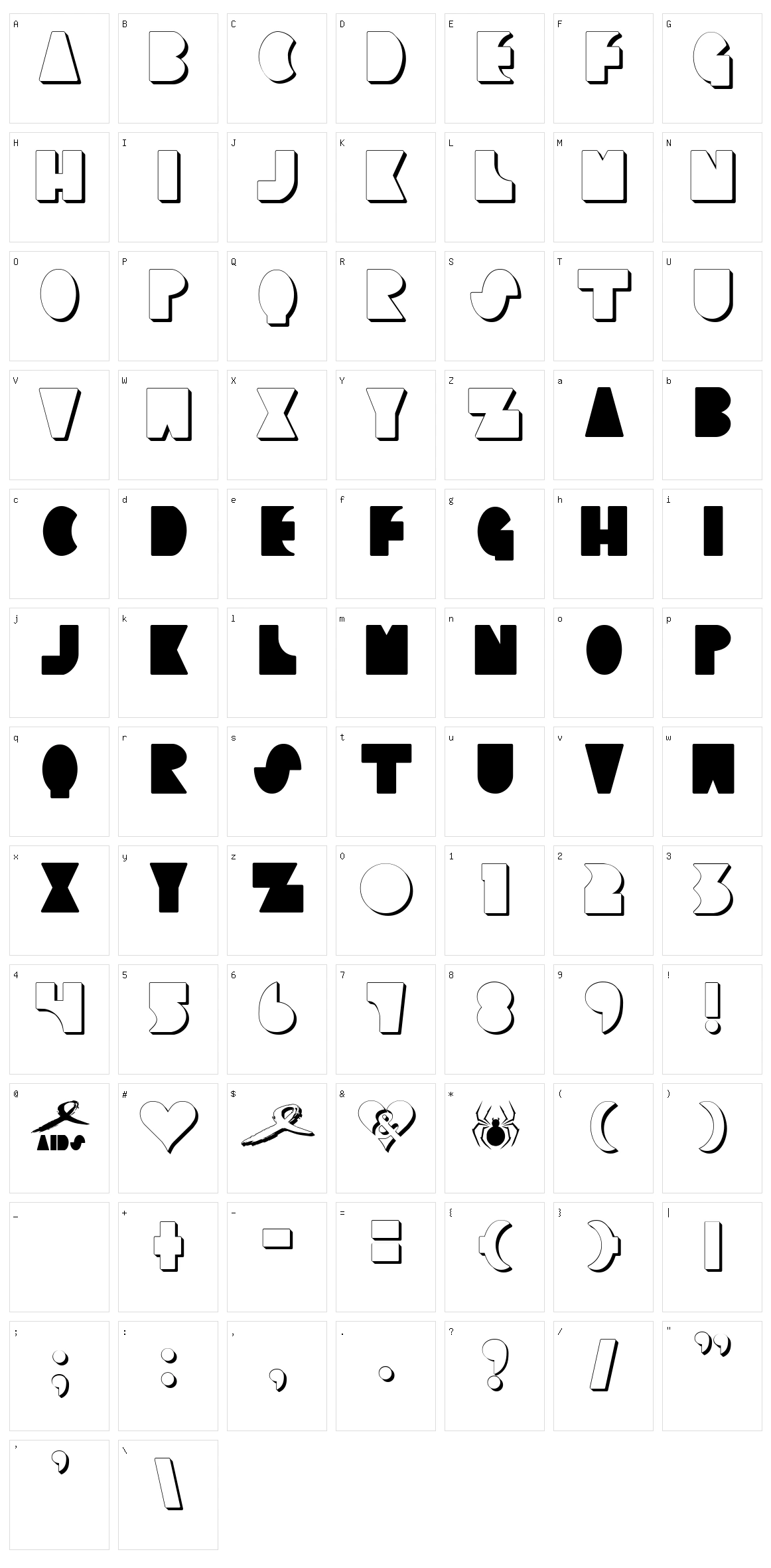 Climaxed Character Set