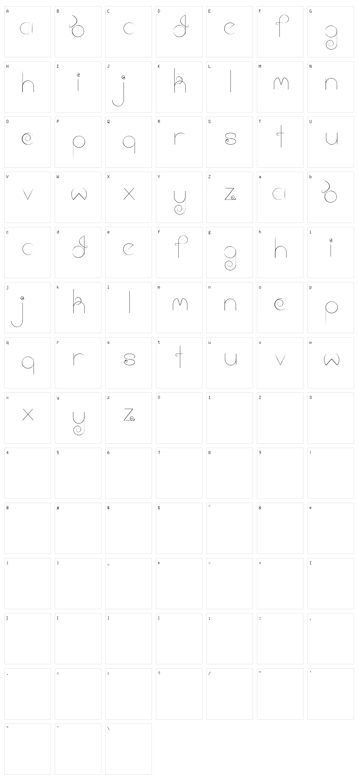 Cloud Character Set