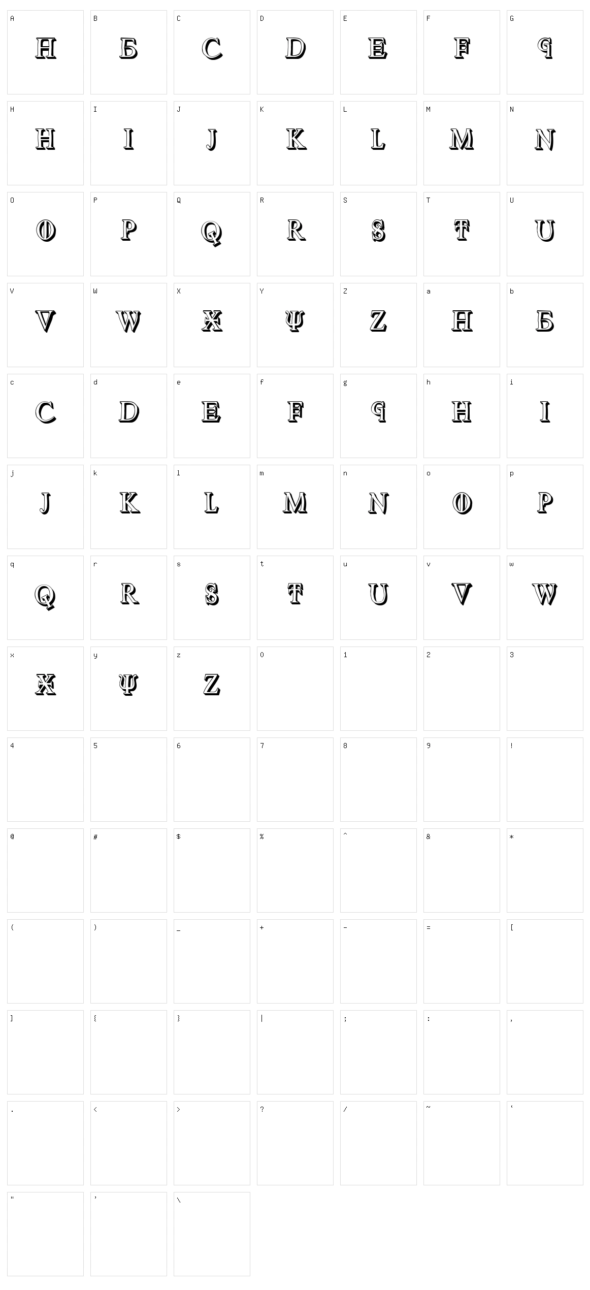 Cochem Character Set