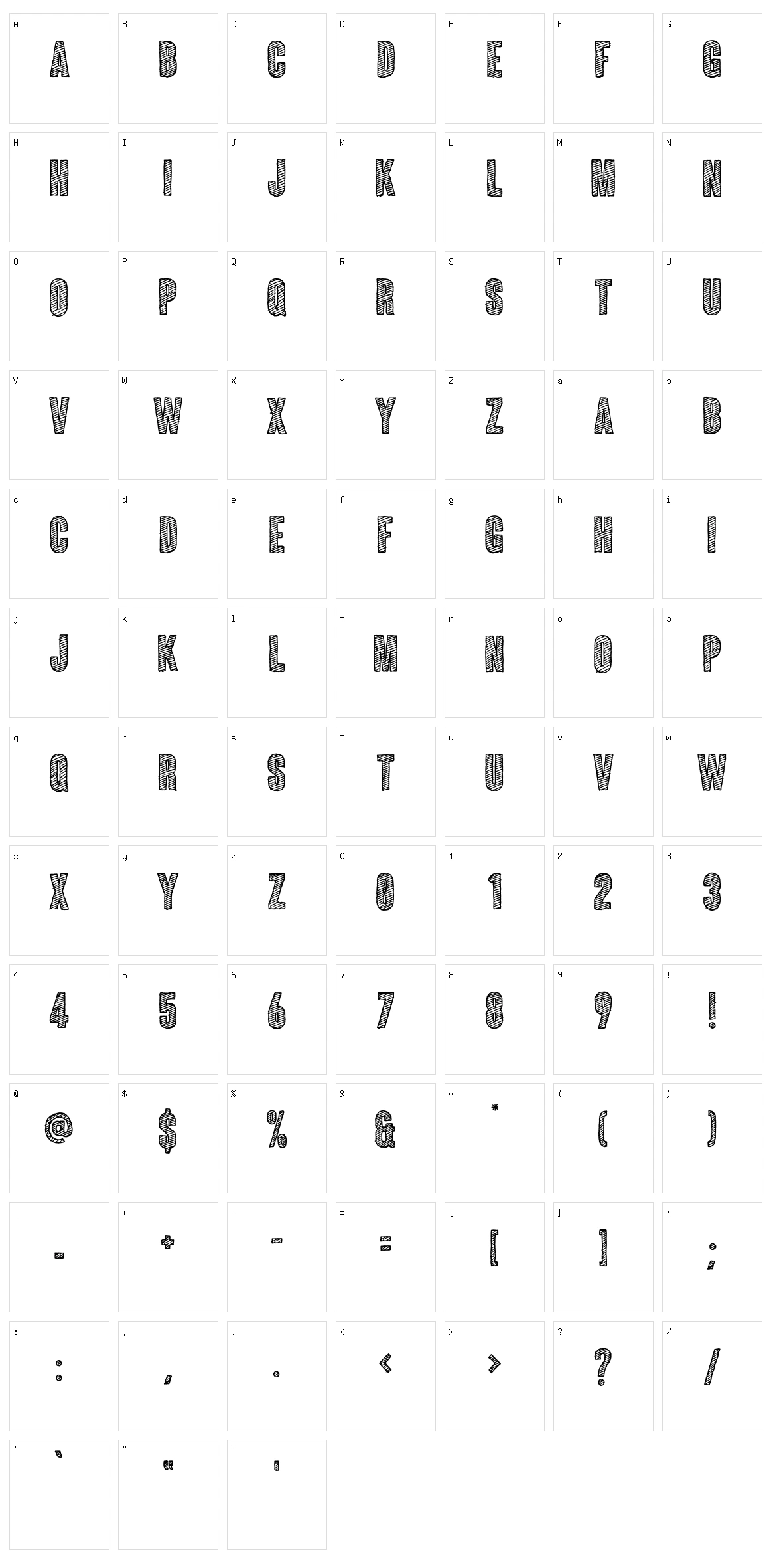Coluna Sketch Character Set