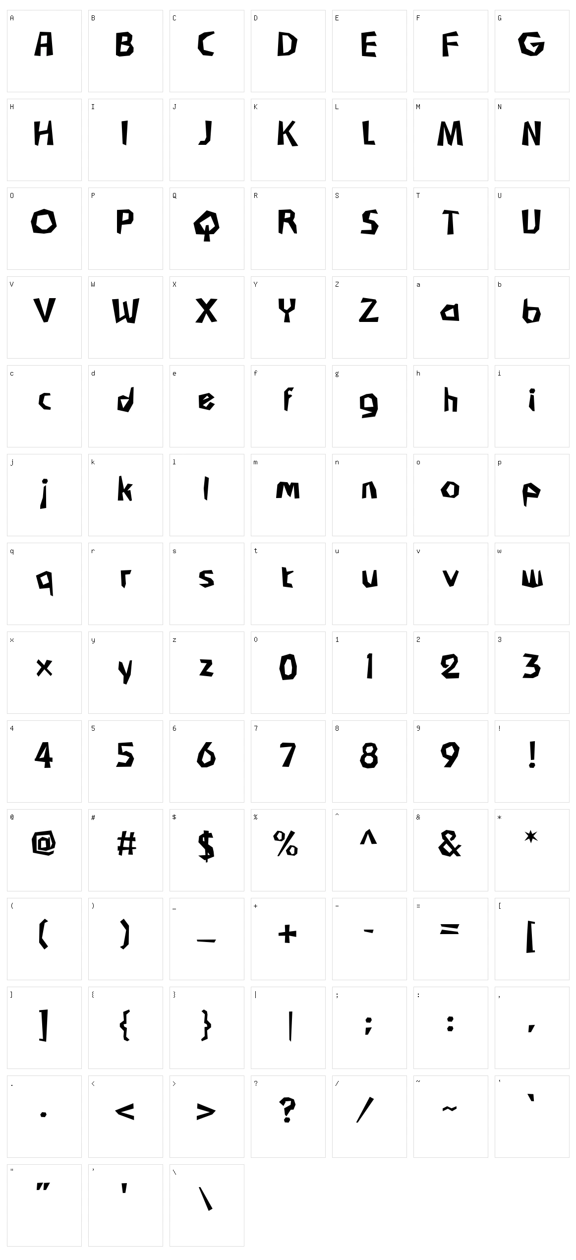 Comedoit Character Set