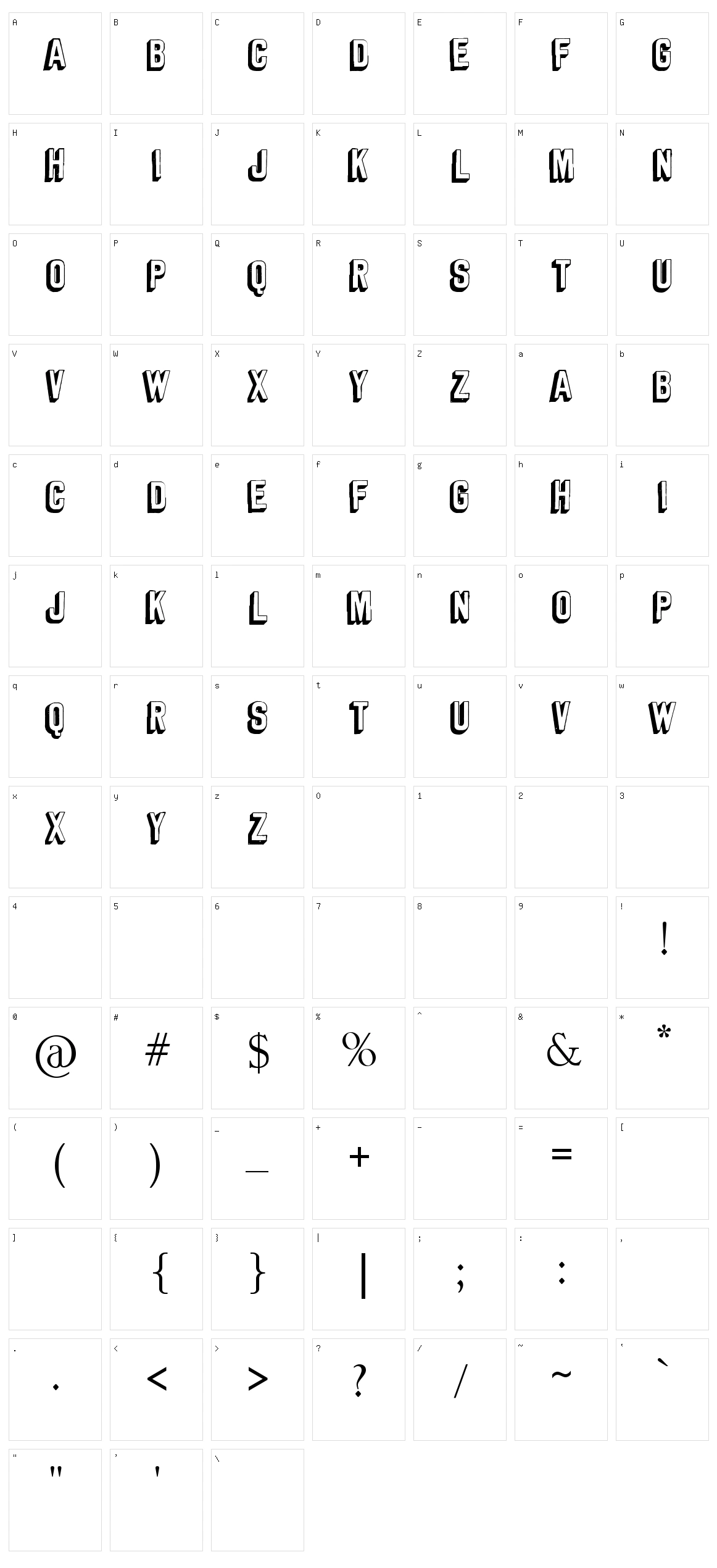 Comic Block Character Set
