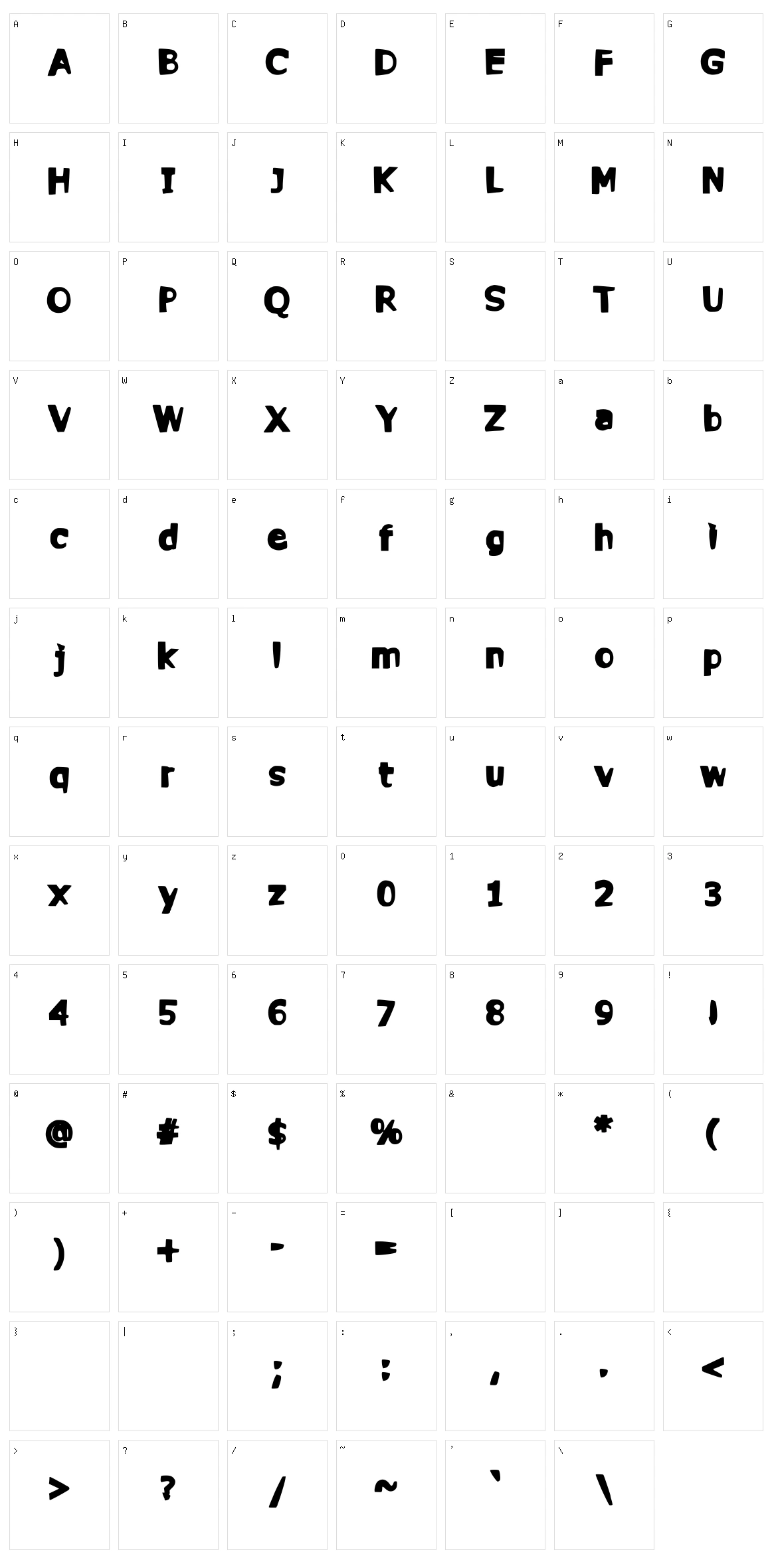 Commy Character Set