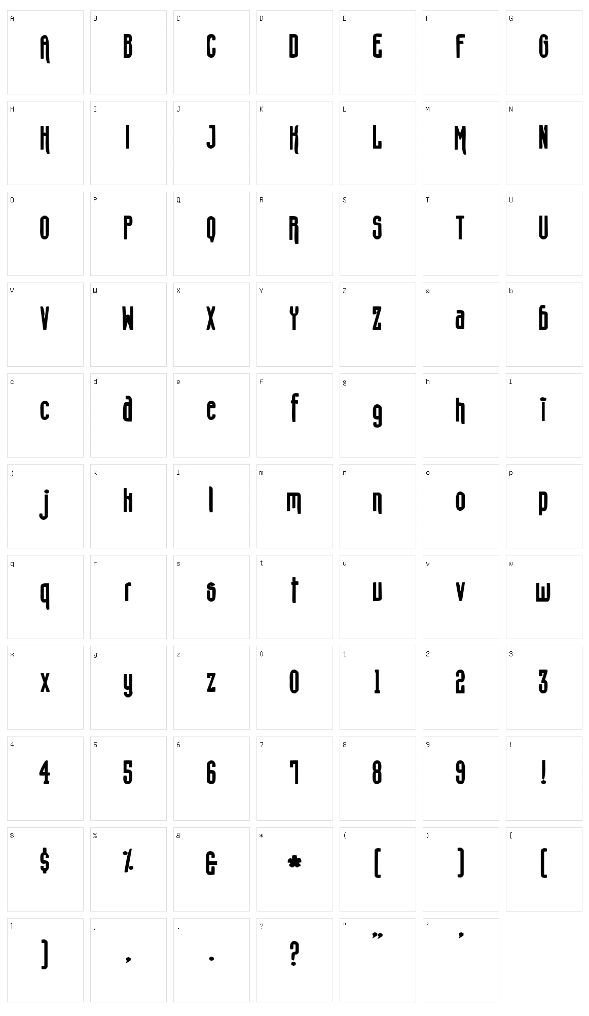 Concrete Shoes Character Set