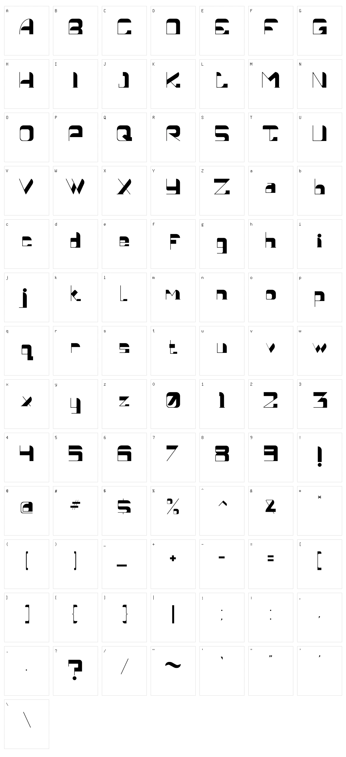 Condette St Character Set