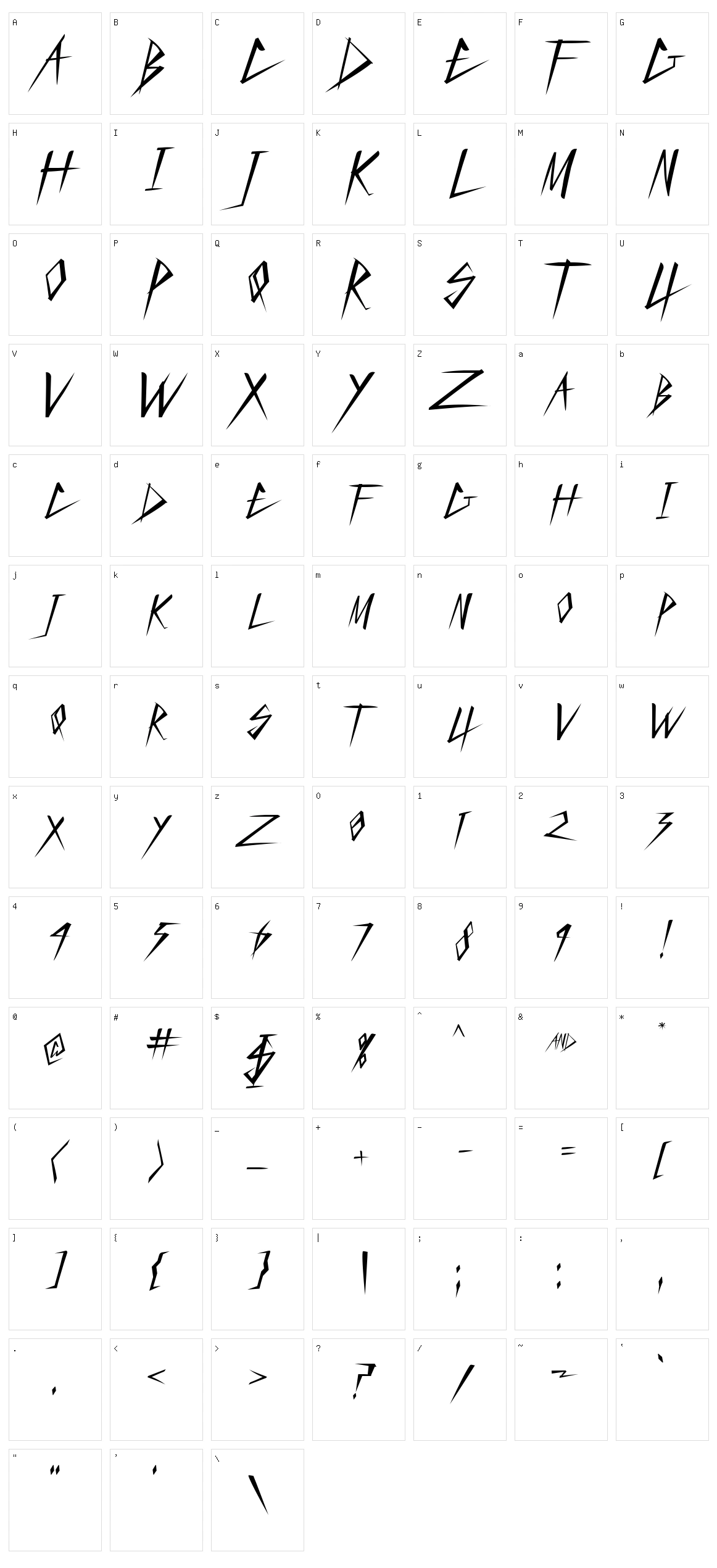 Copper Character Set