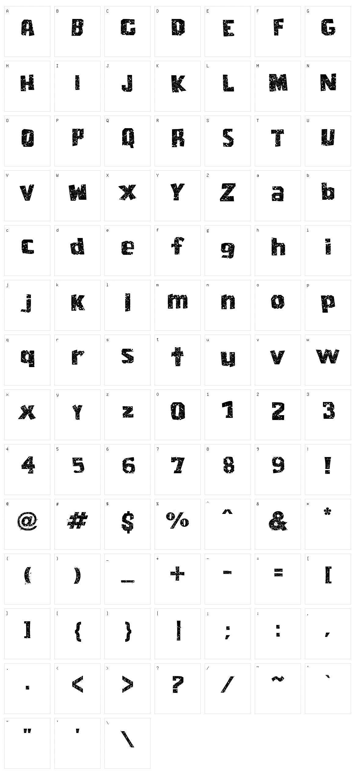 Cordel Encarnado Character Set