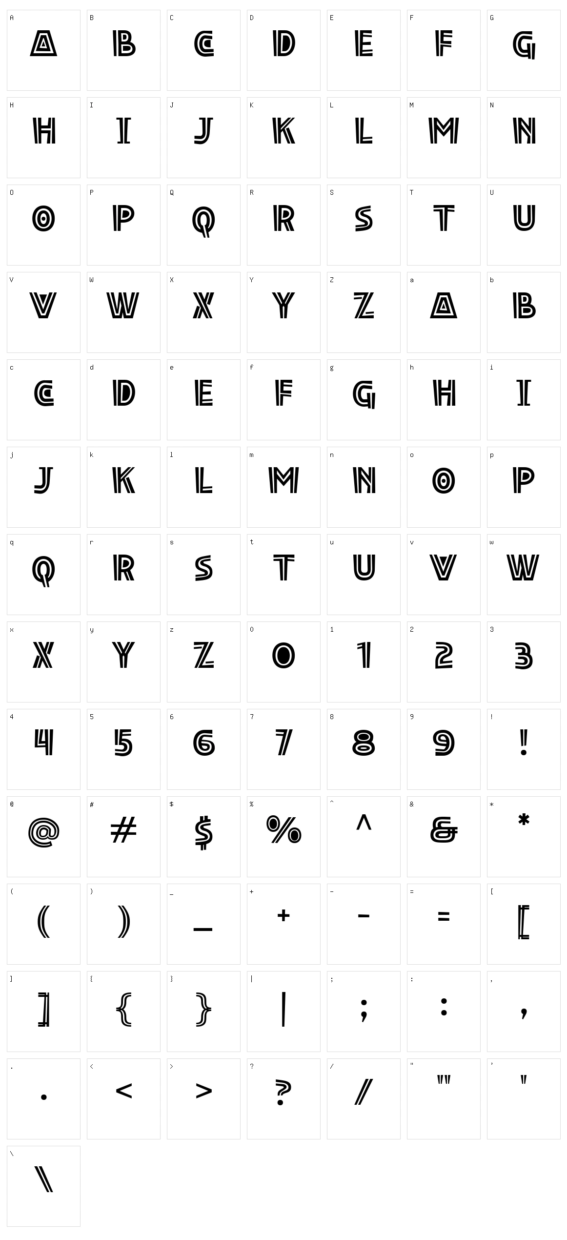 Crated Character Set