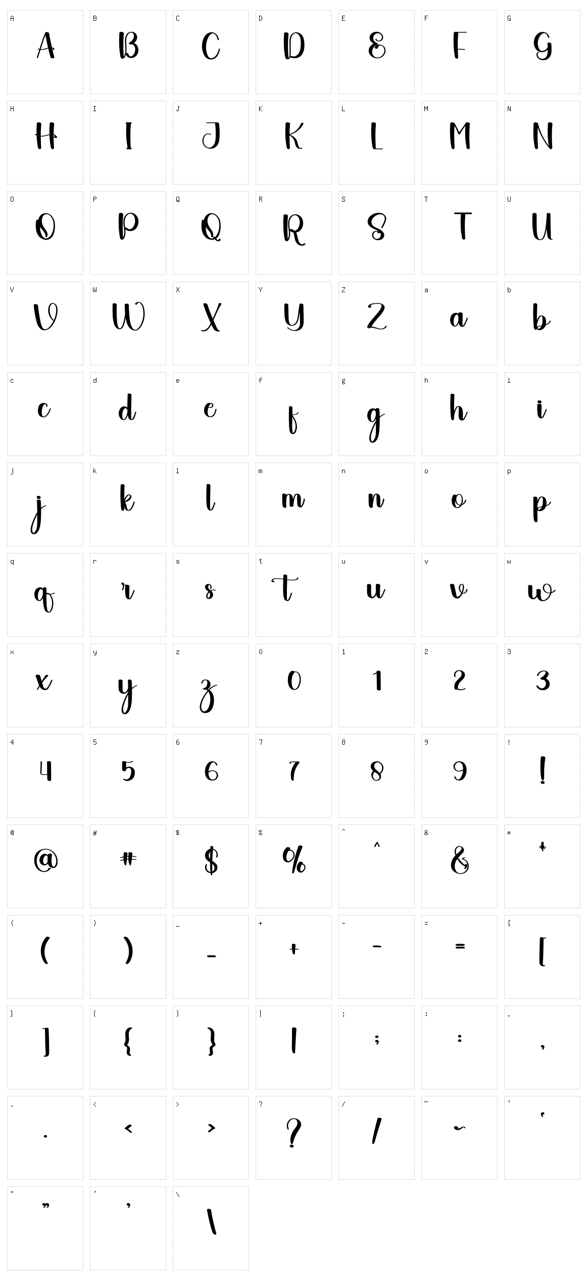 Babylone Character Set