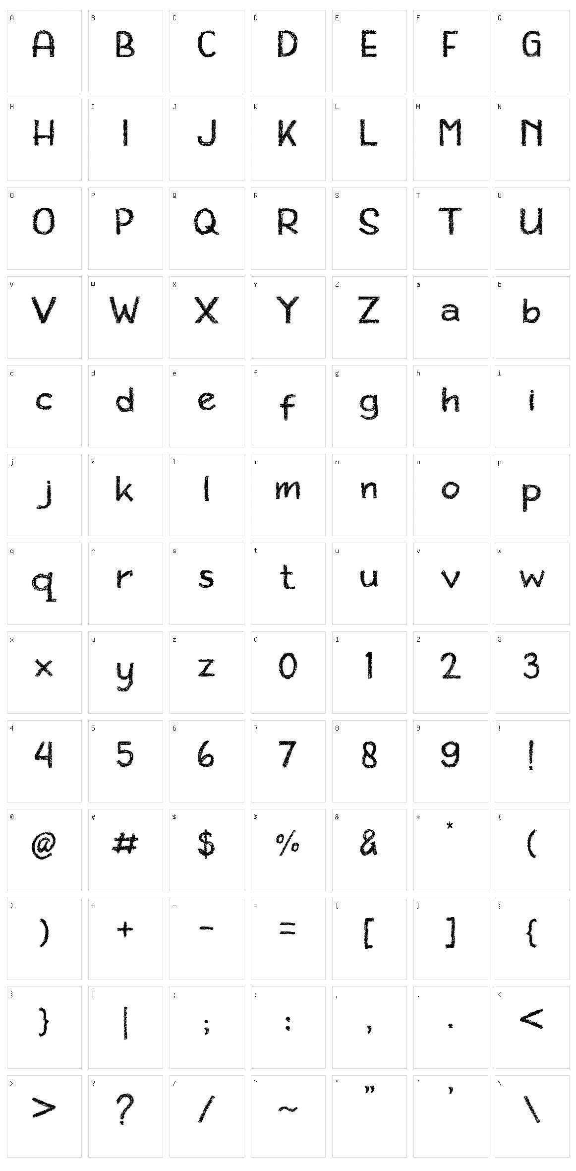 Crayone Character Set